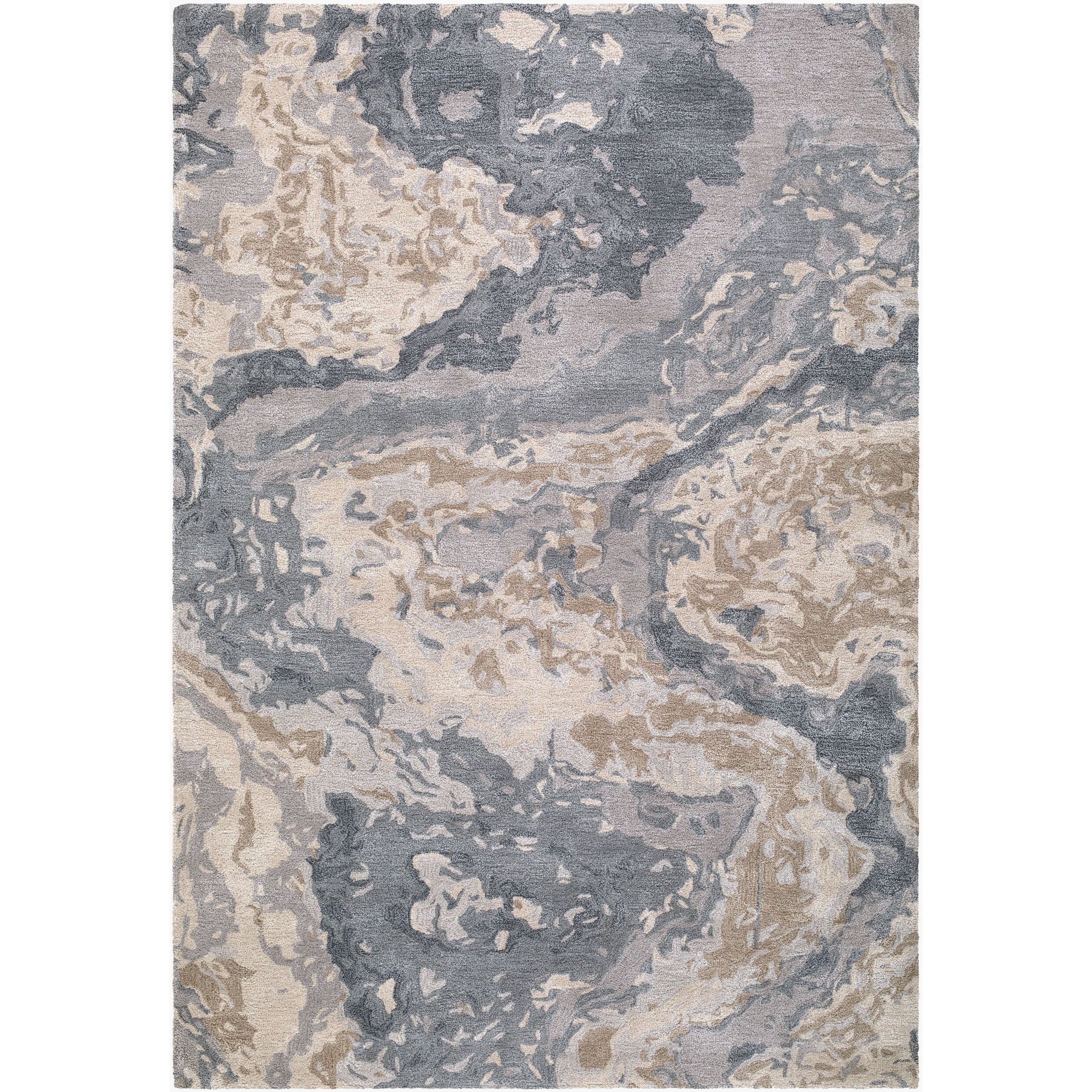 Surya Kavita KVT-2330 Hand Tufted Rug in slate gray, sandstone and ivory