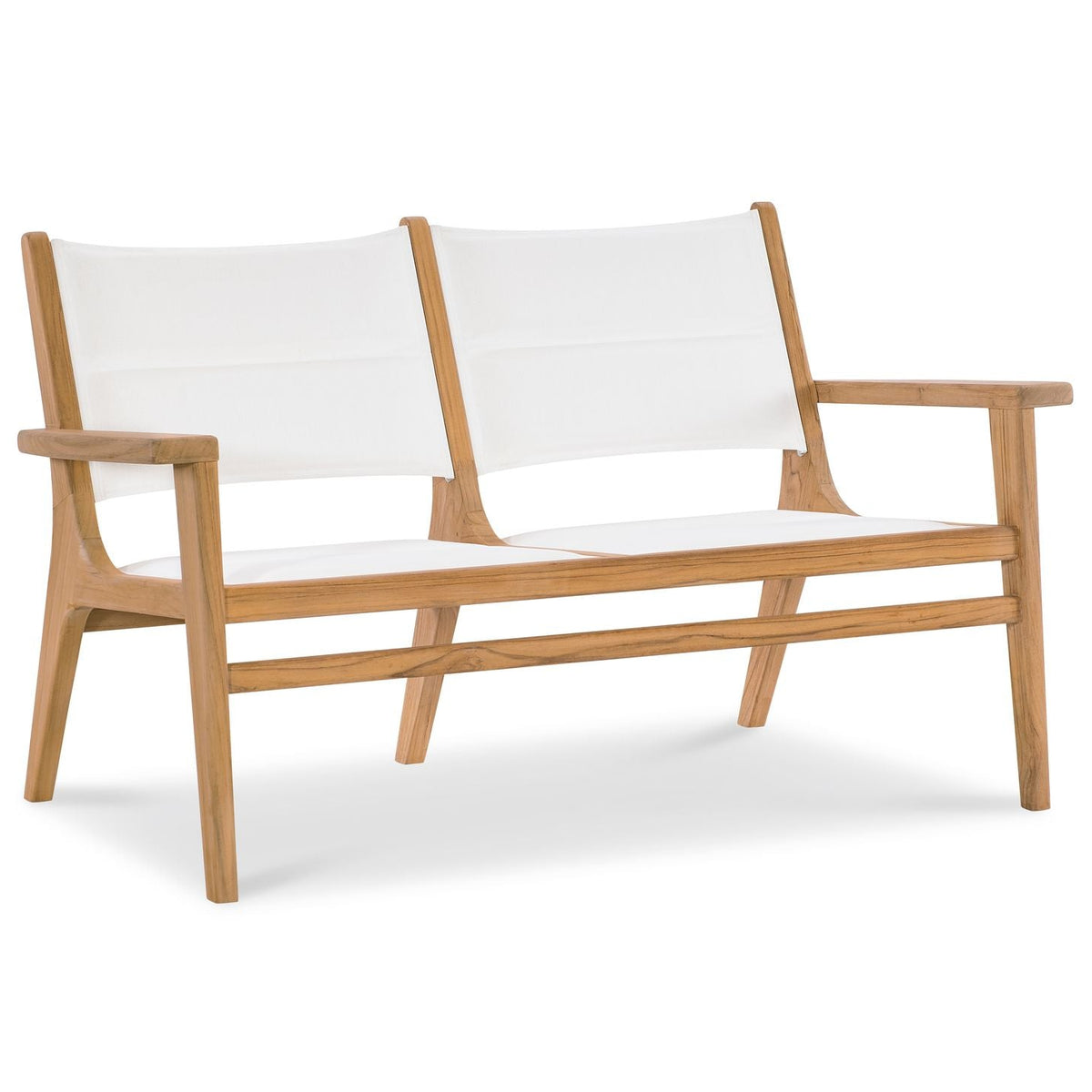 Margaritaville Harbor Outdoor Loveseat in Medium Wood, primary product view
