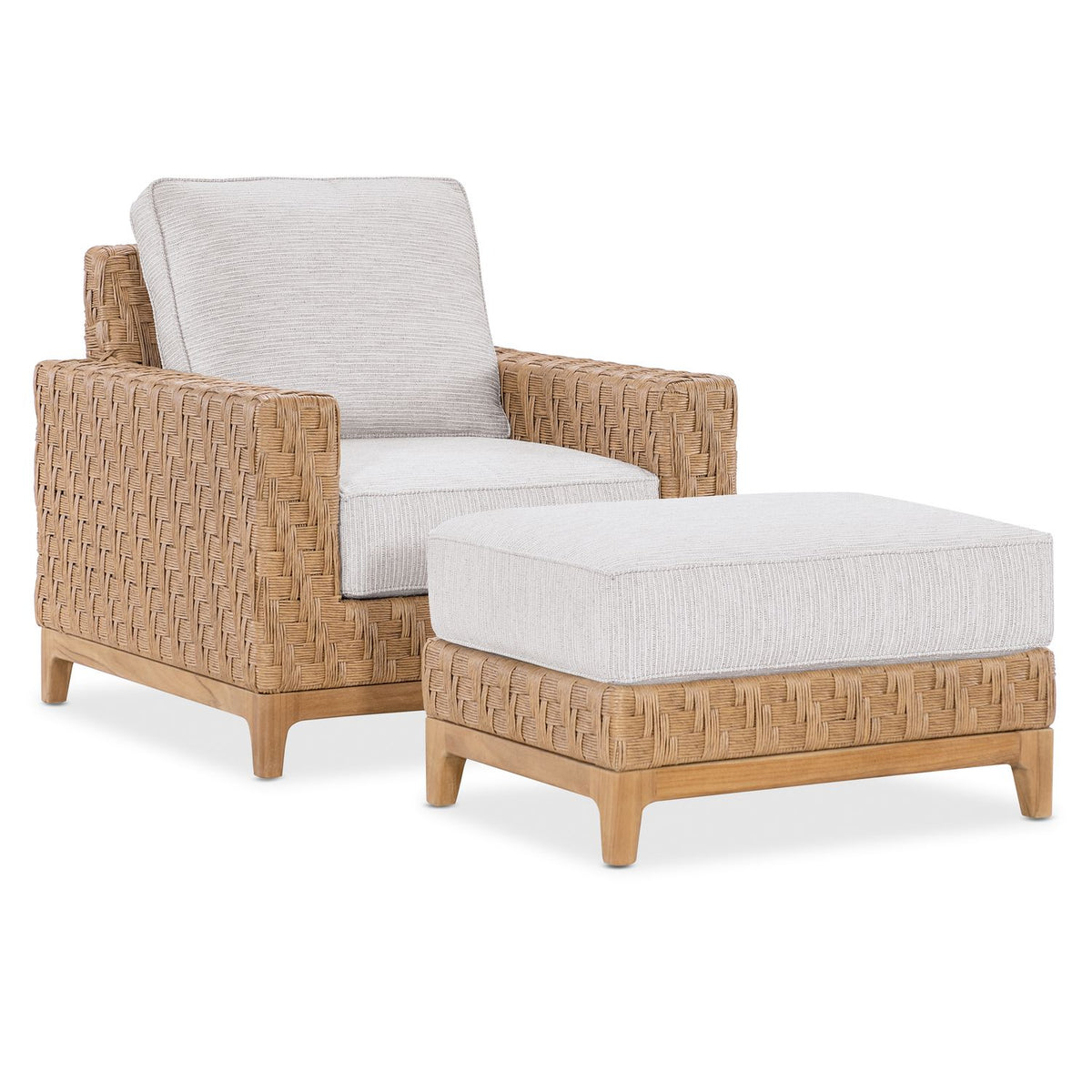 Margaritaville Catalina Outdoor Ottoman in Poros Dune