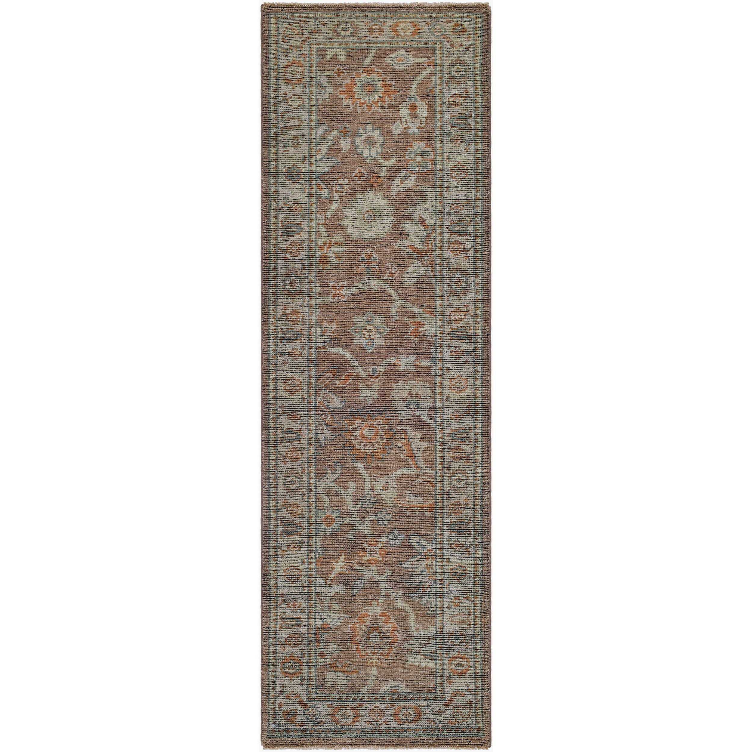 Surya Reign REG-2318 Hand Knotted Rug in pure wool, Brown, Black, Olive, Beige