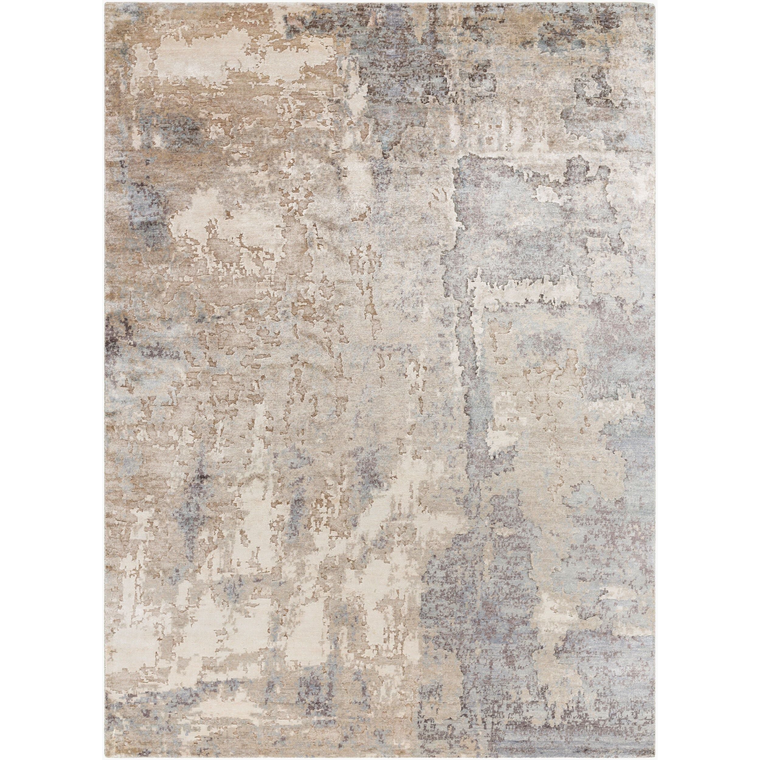Surya Imola IML-1011 Hand Knotted area rug in 100% Viscose, shown in Beige, Taupe, Slate Gray
