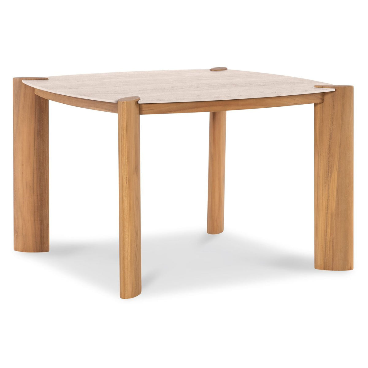 Margaritaville Somerset Outdoor Square Dining Table in Medium Wood, primary product view