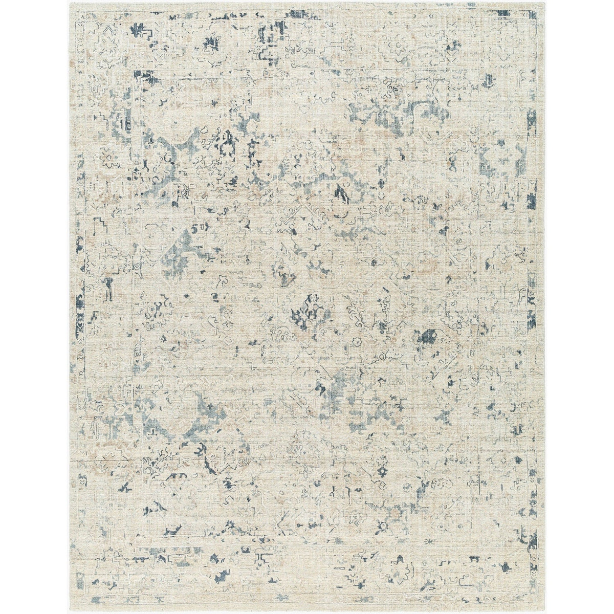Surya Jordan JOR-2305 Hand Loomed Rug in viscose and New Zealand wool, Charcoal, Light Gray, Gray, Taupe, Olive, Ink Blue