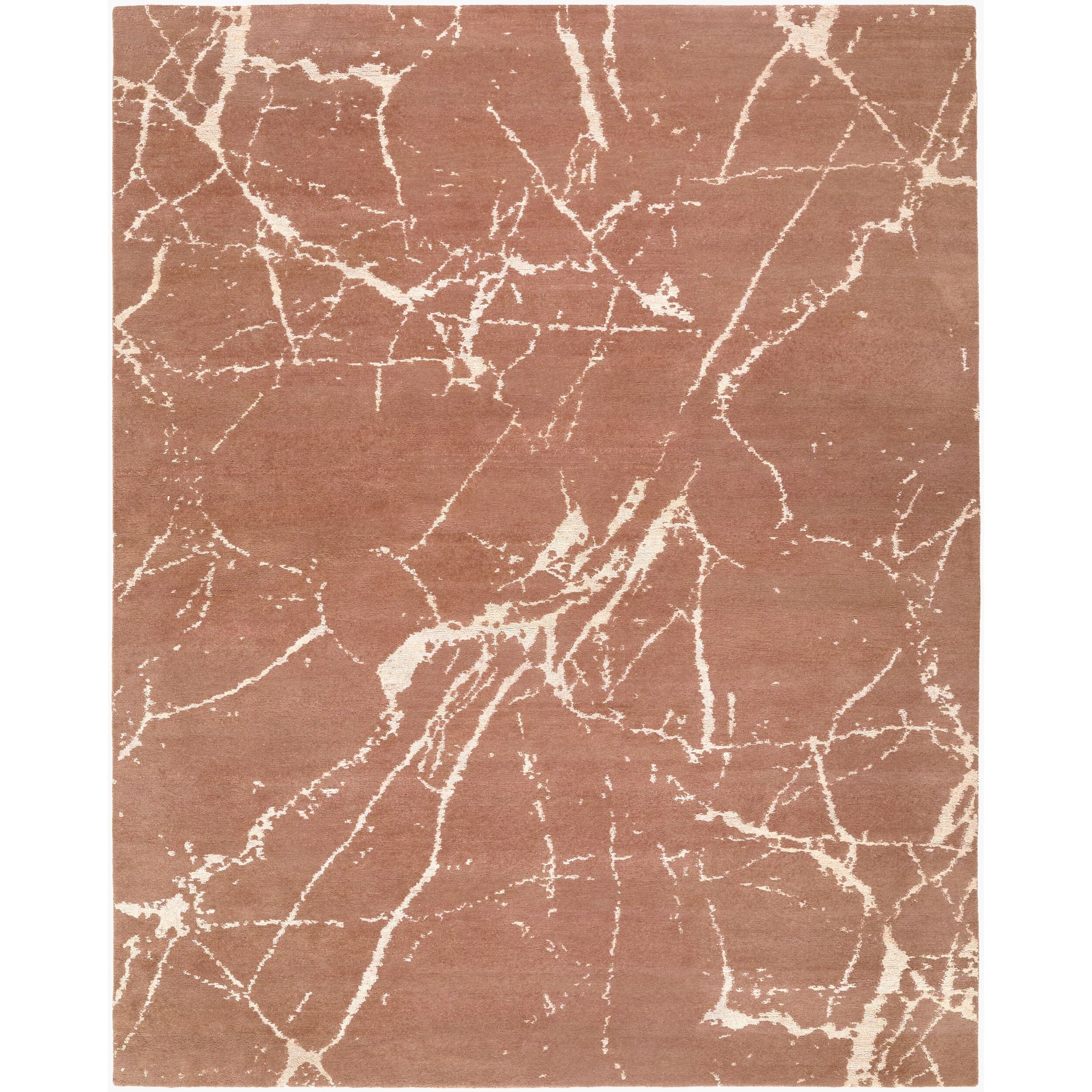 Surya Jaylin JYL-2304 Hand Knotted Rug shown flat displaying its terracotta hand knotted design