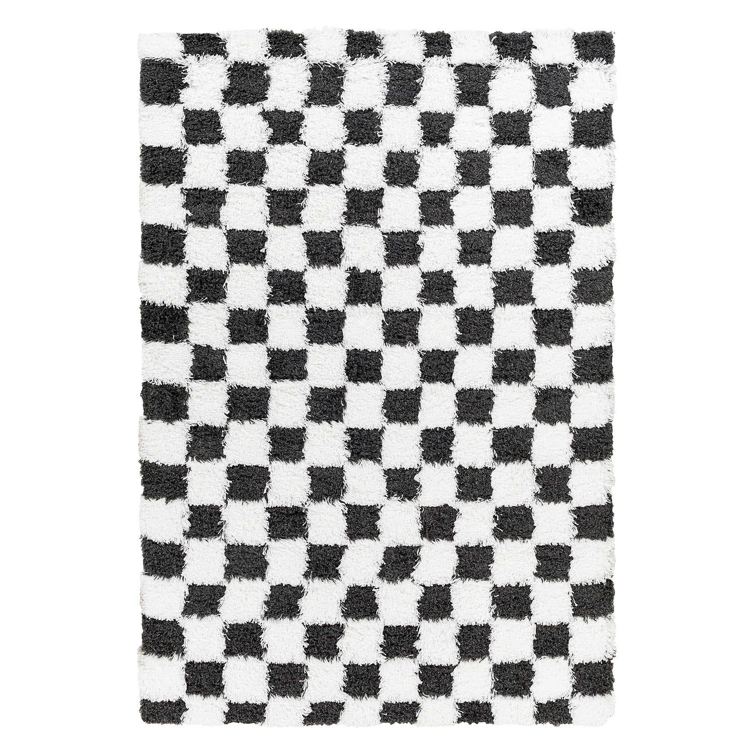 Livabliss Urban Shag Checker Machine Woven Rug
