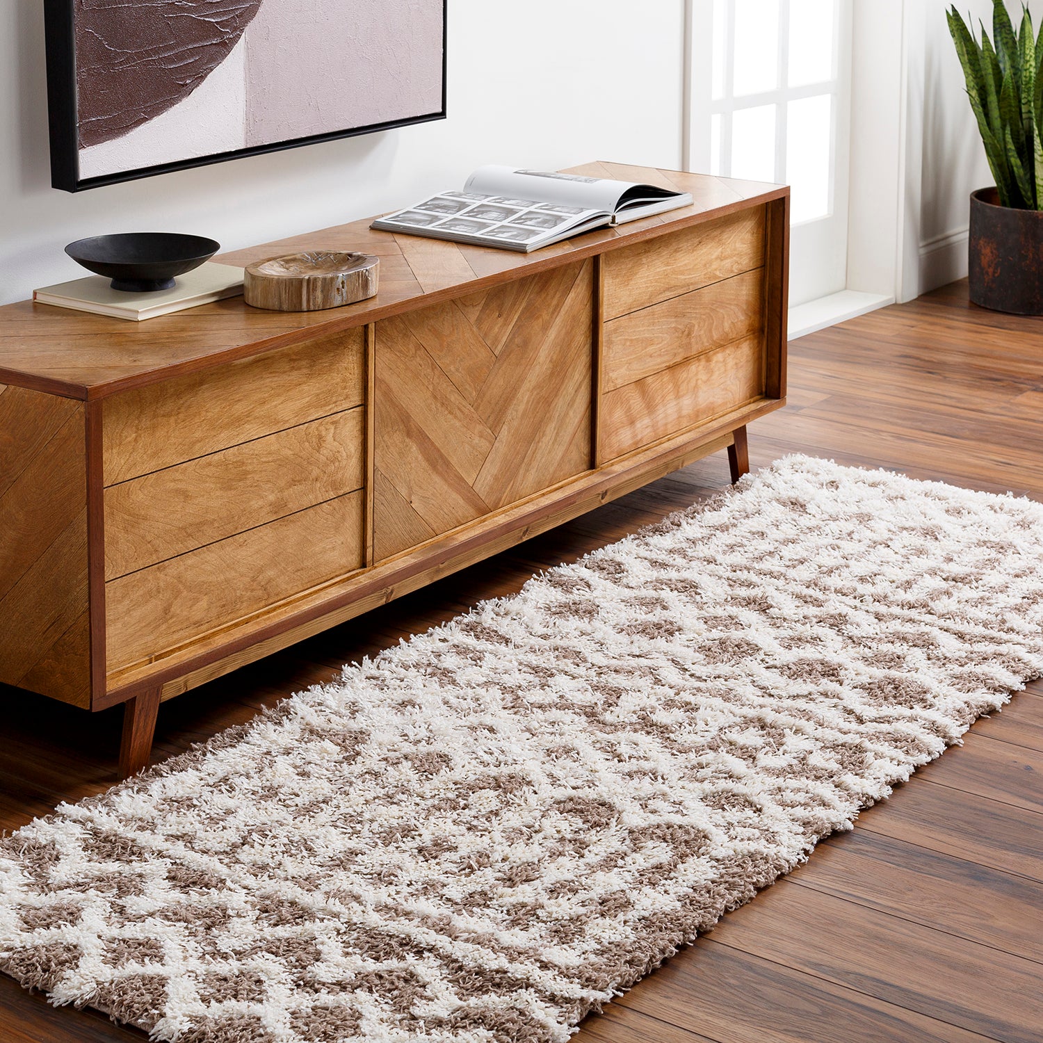 Livabliss Urban Shag Patterns Machine Woven Rug