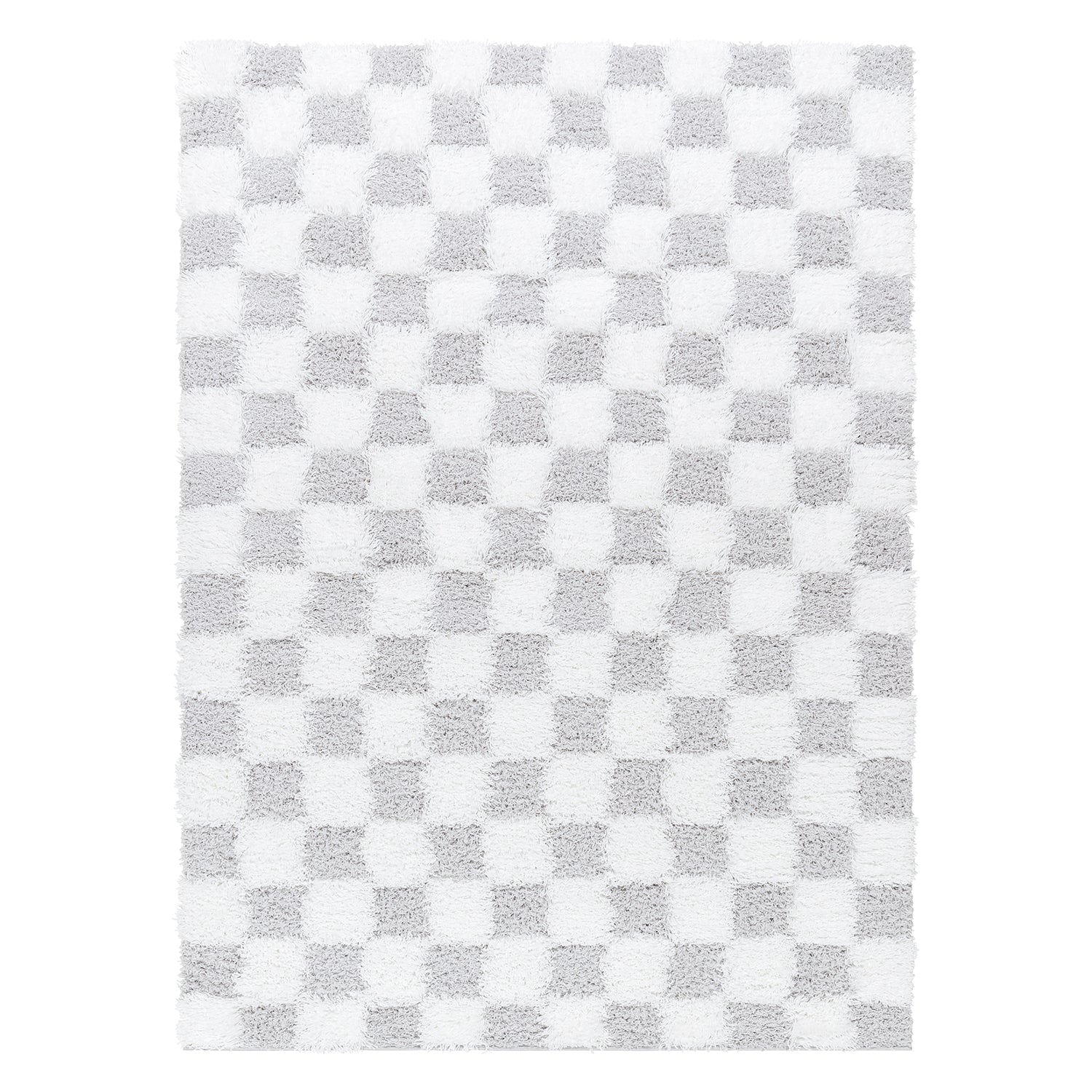 Livabliss Urban Shag Checker Machine Woven Rug