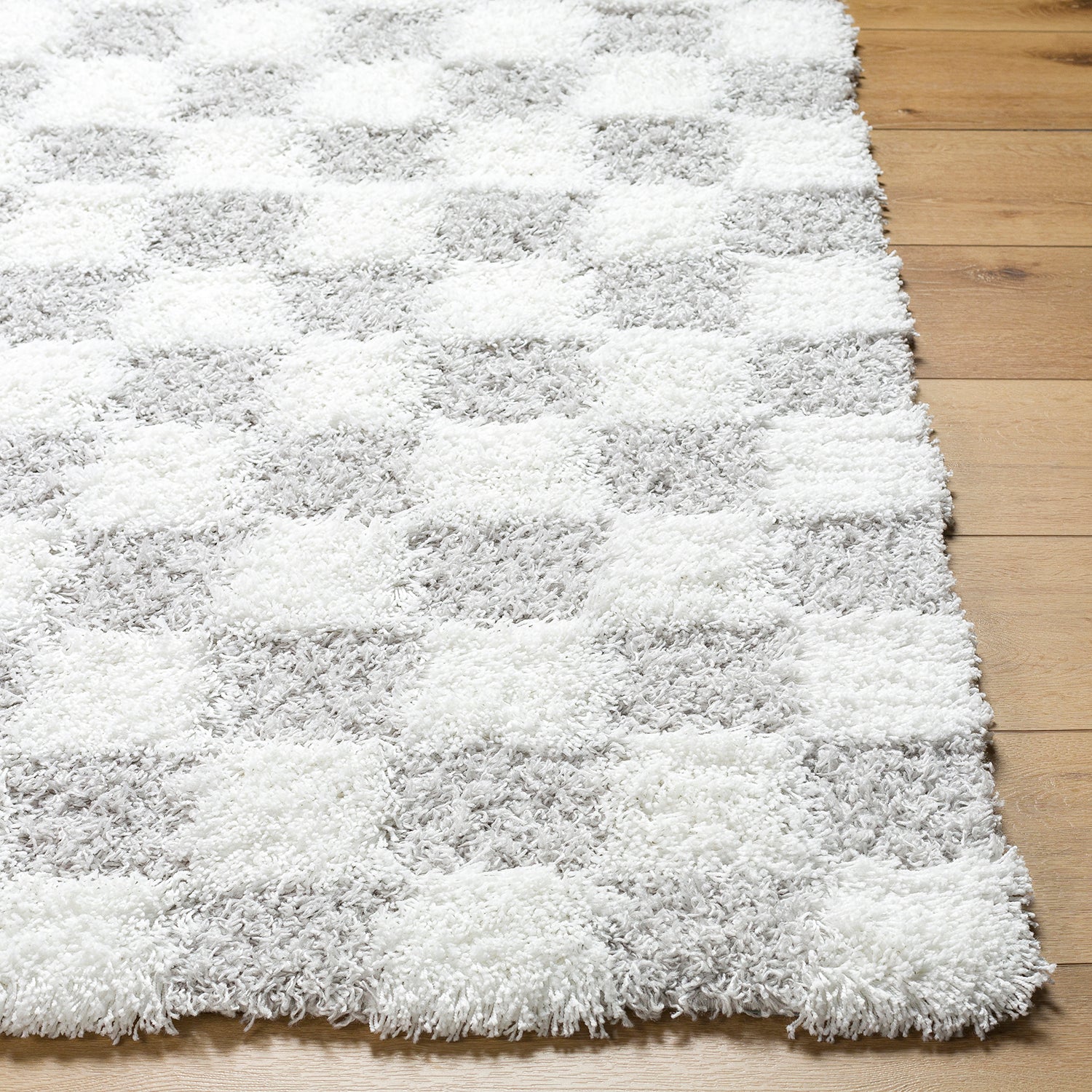 Livabliss Urban Shag Checker Machine Woven Rug