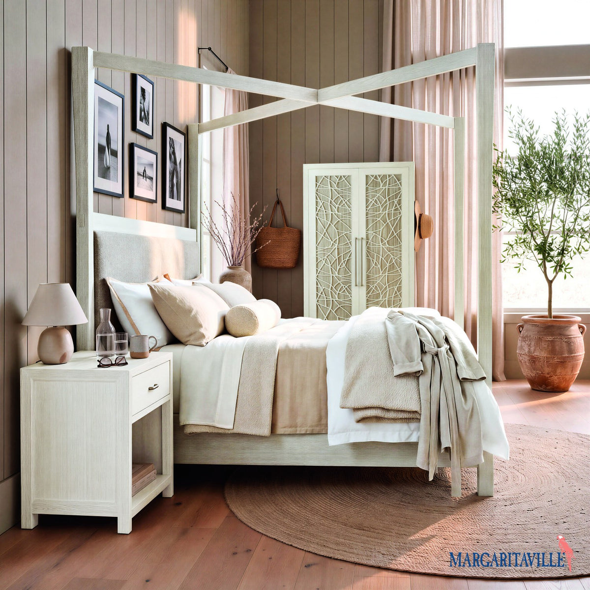 Margaritaville Duval Queen Poster Bed