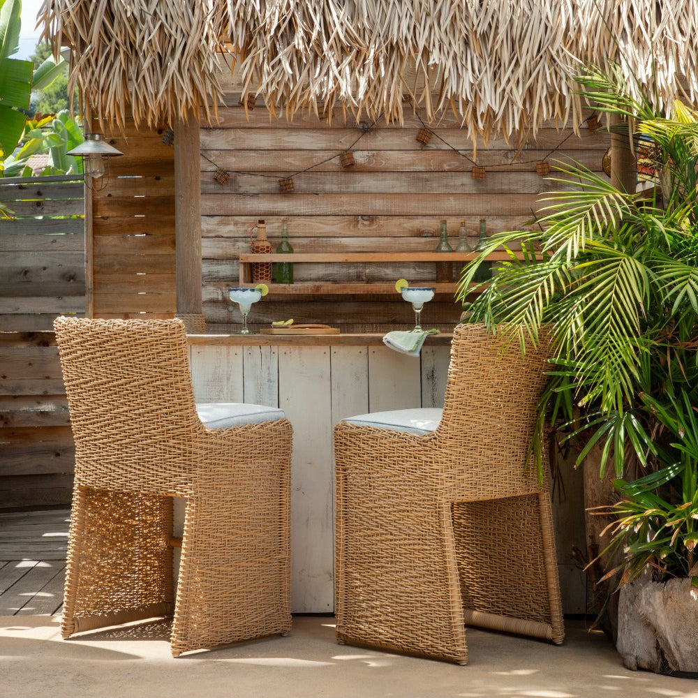 Margaritaville Somerset Outdoor Barstool in Poros Dune