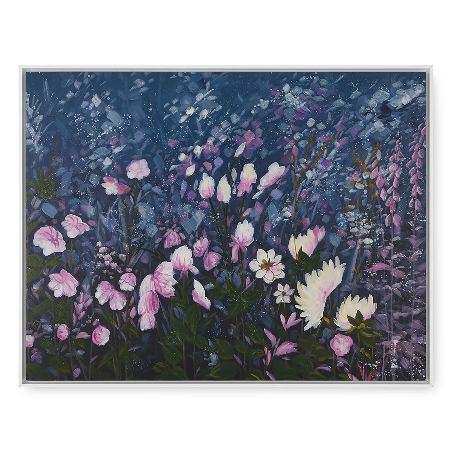 Villa and House Wildflower Framed Canvas