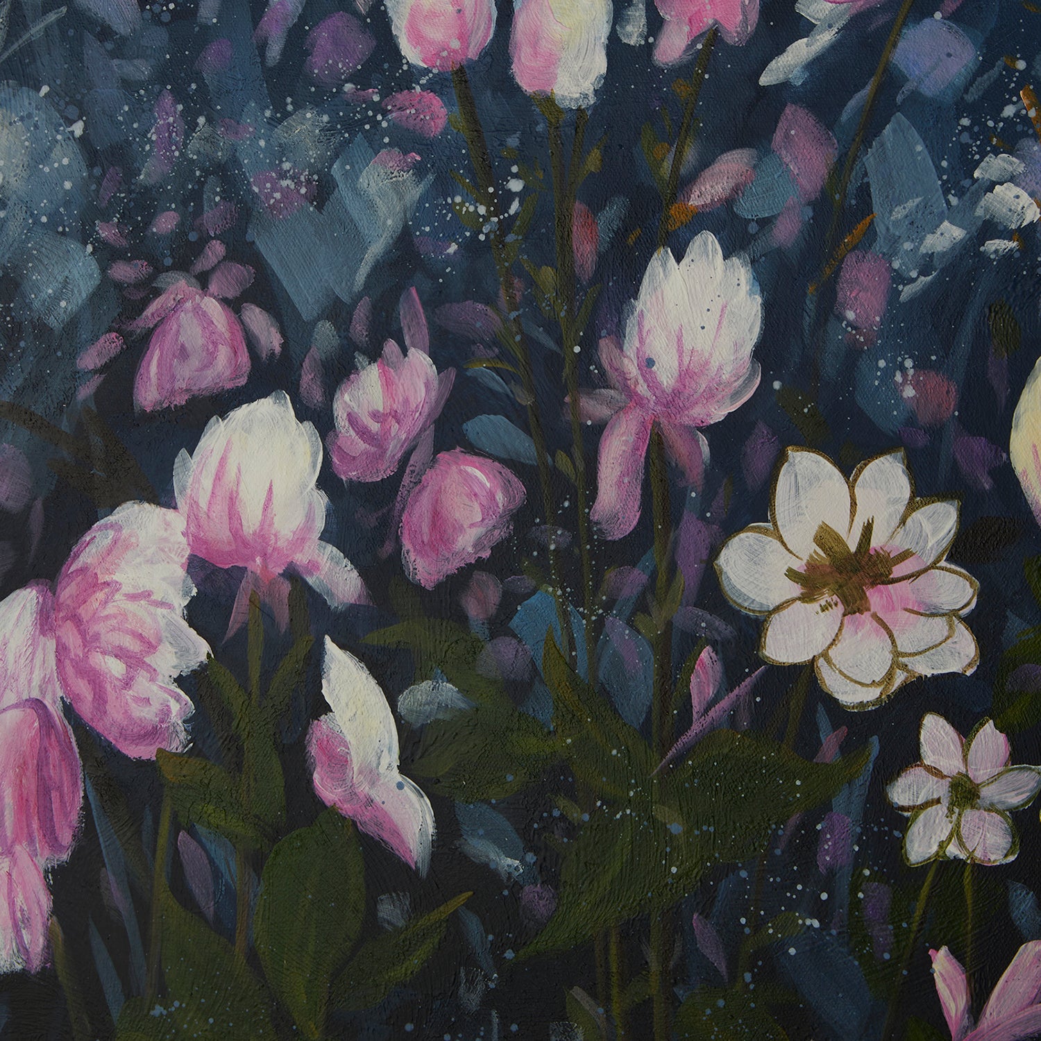 Villa and House Wildflower Framed Canvas