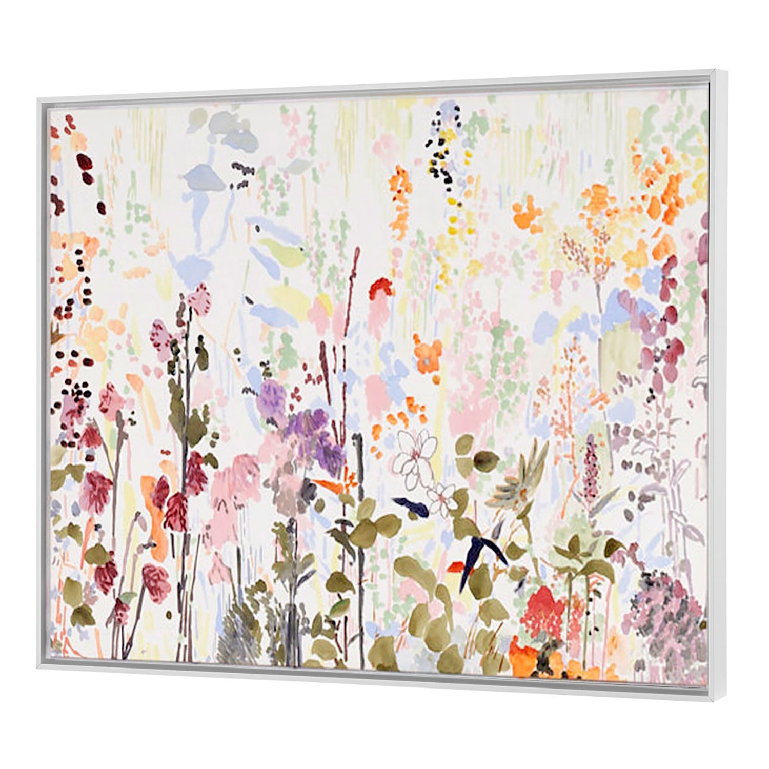 Villa and House Wildflower Framed Canvas