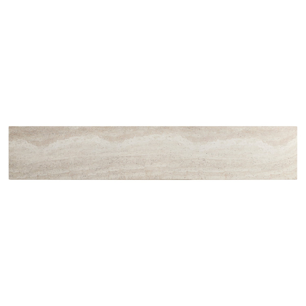 Bernhardt Living Asana Faux Stone Console Table in Tan, back view