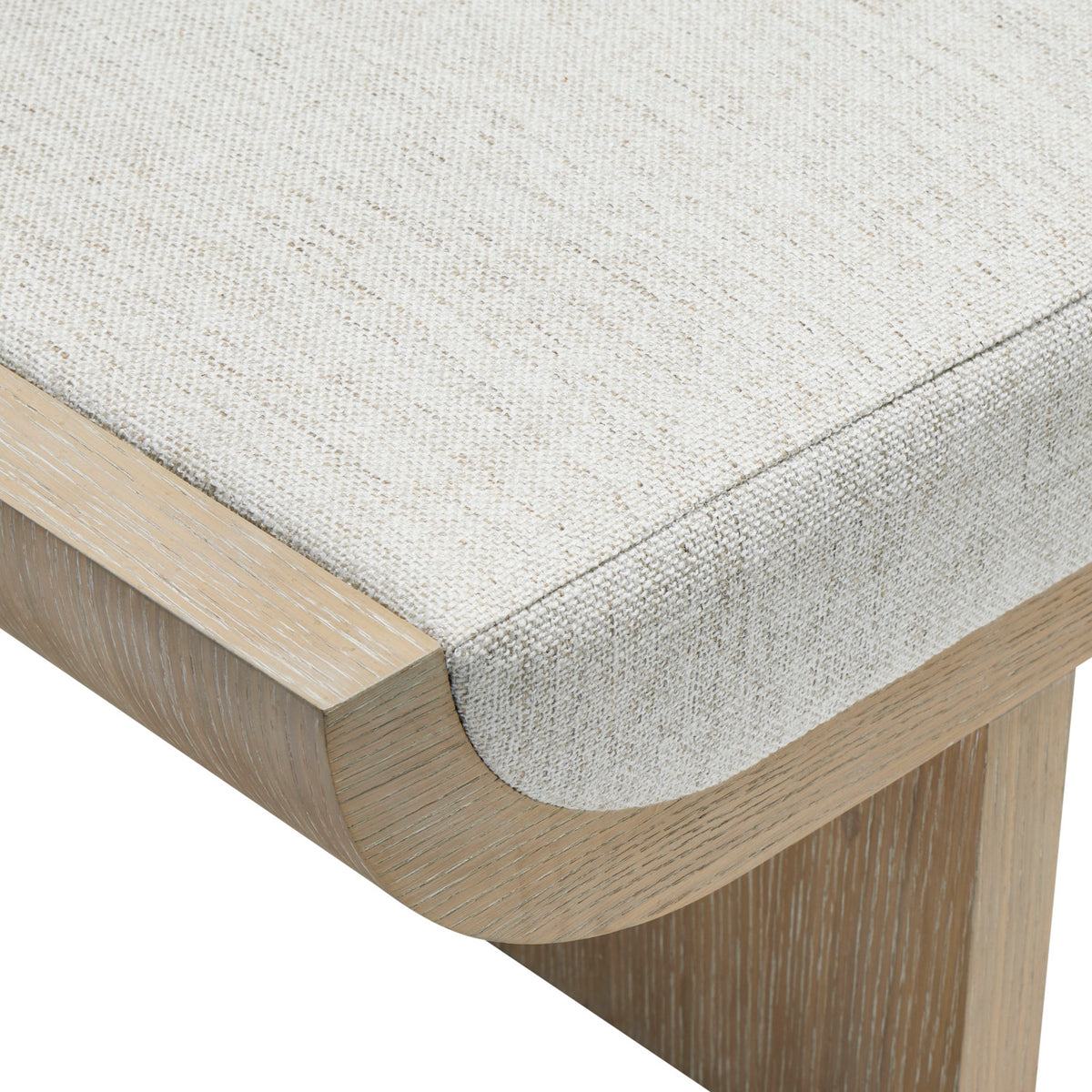 Bernhardt Asana Bench in Tan, alternate angle