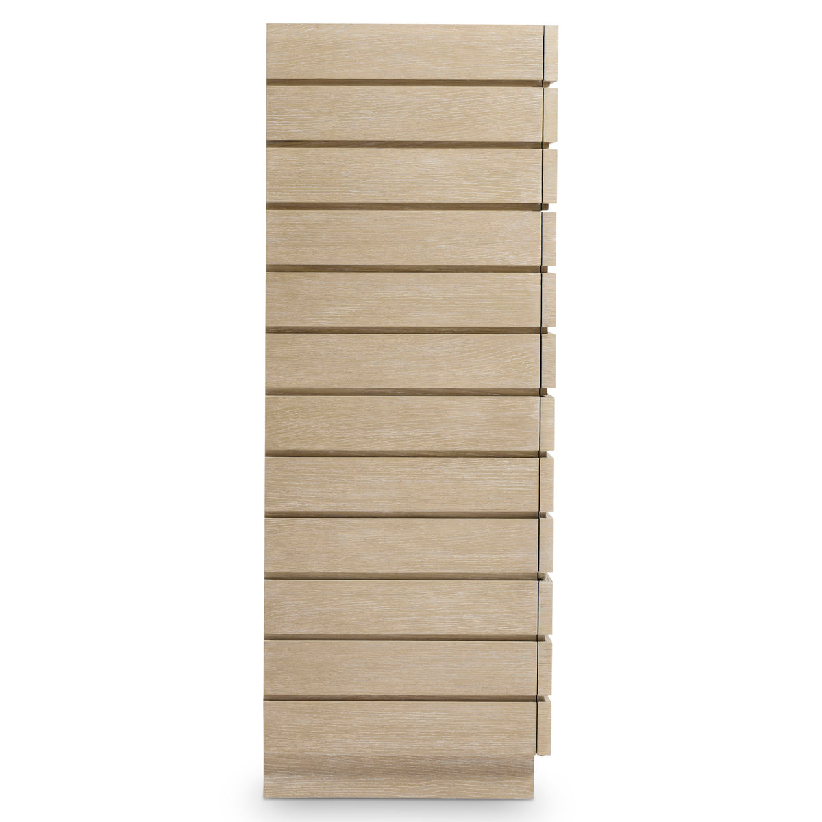 Bernhardt Asana Tall Drawer Chest in Tan, side profile