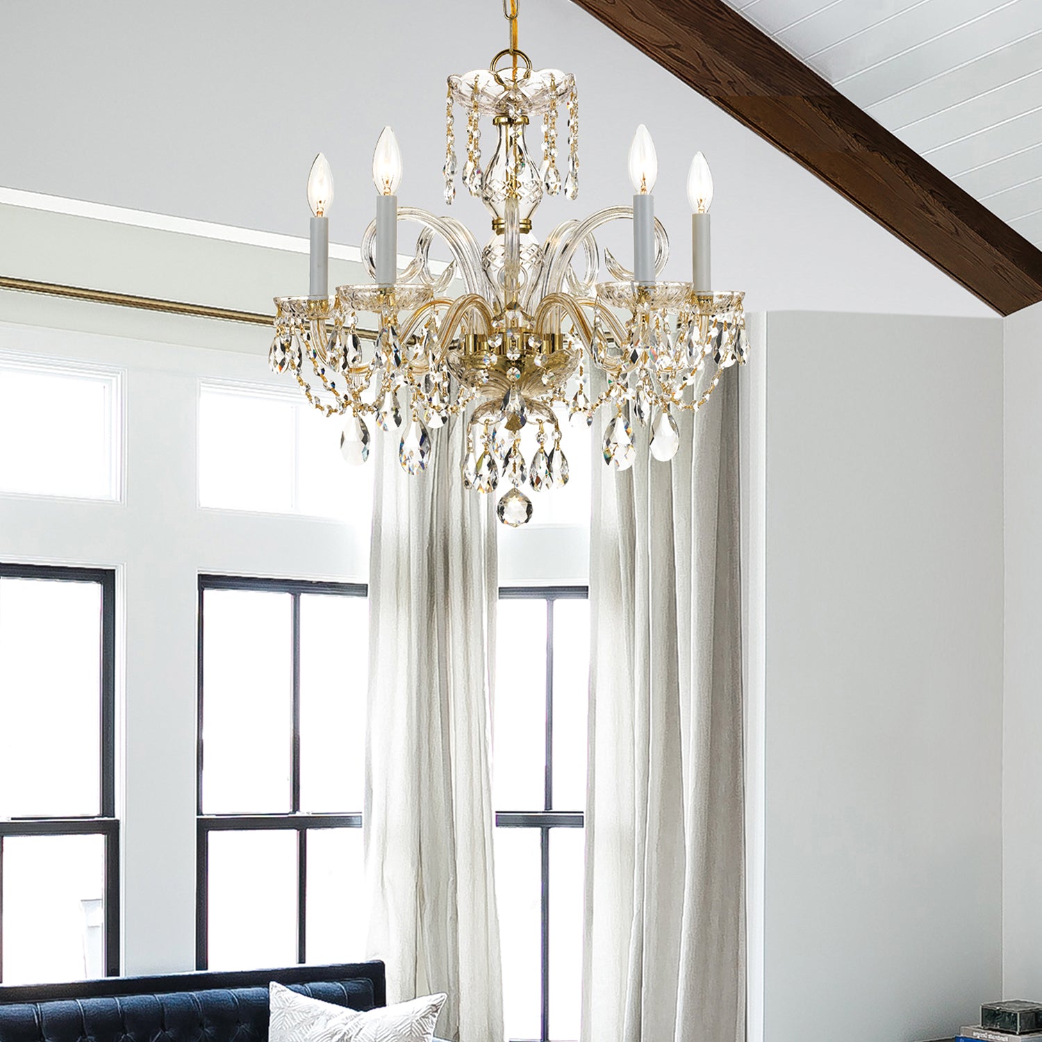 Crystorama Traditional Crystal 1005 5-Light Chandelier