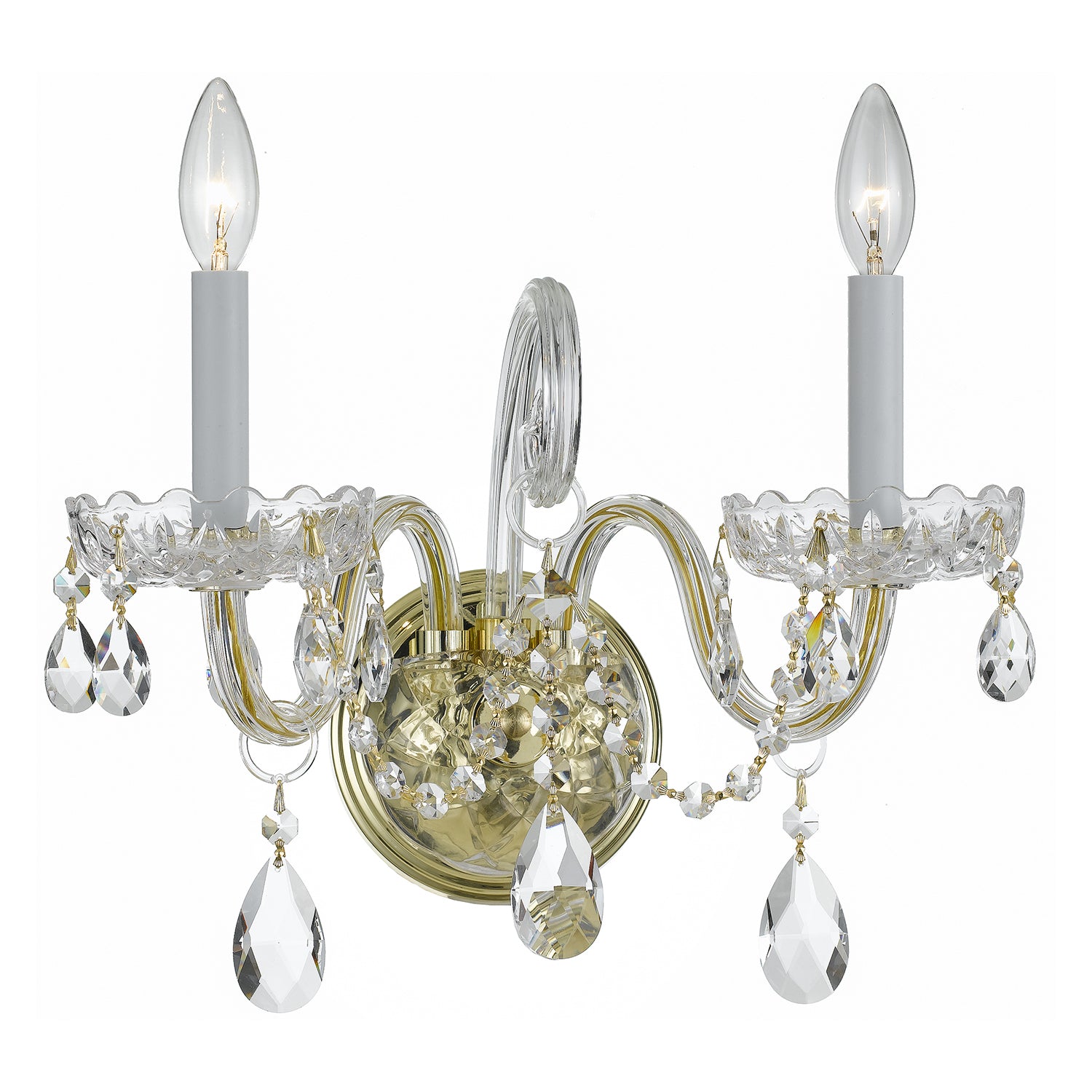 Crystorama Traditional Crystal 1032 2-Light Wall Sconce