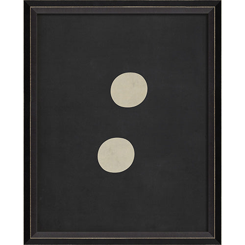 Letter Colon White on Black Framed Print