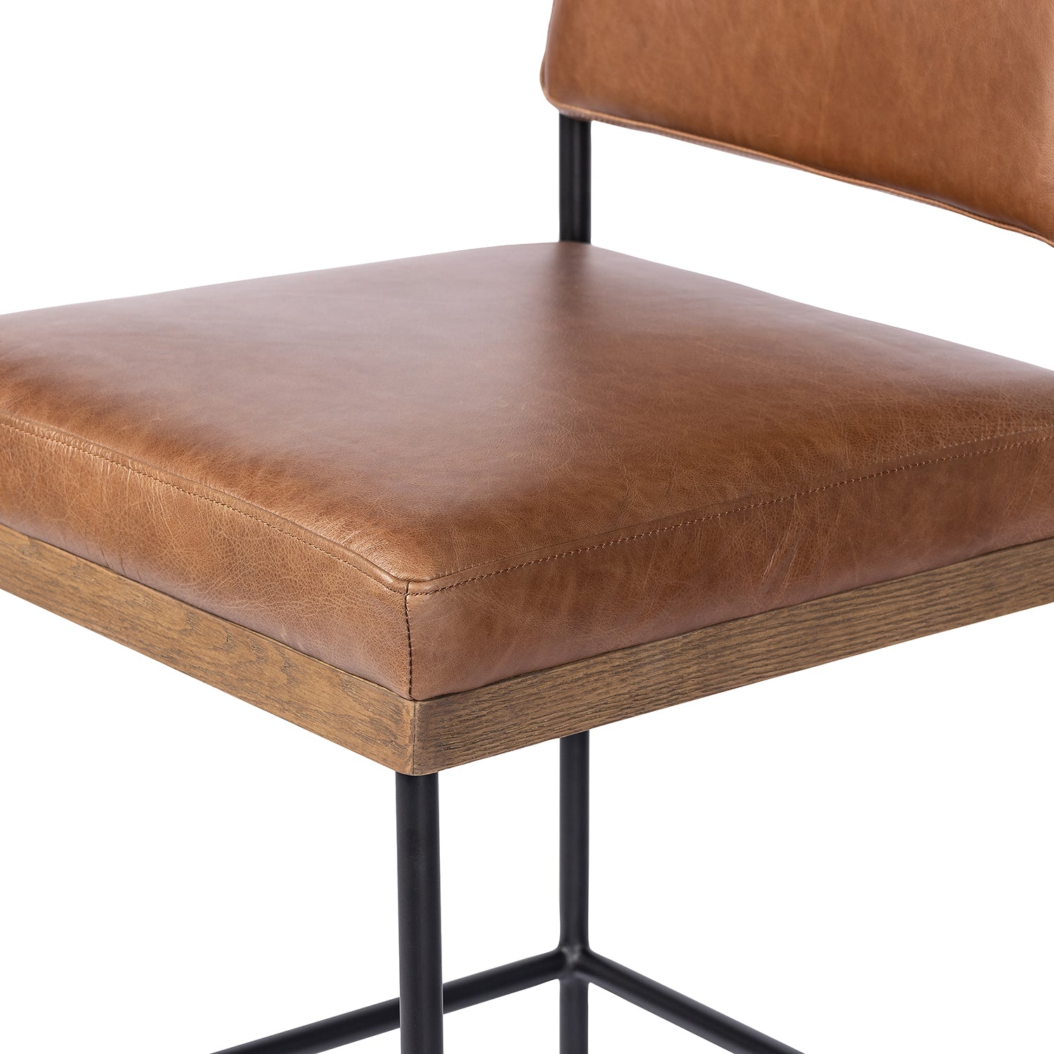 Four Hands Benton Leather Bar Stool Set of 2 - Final Sale