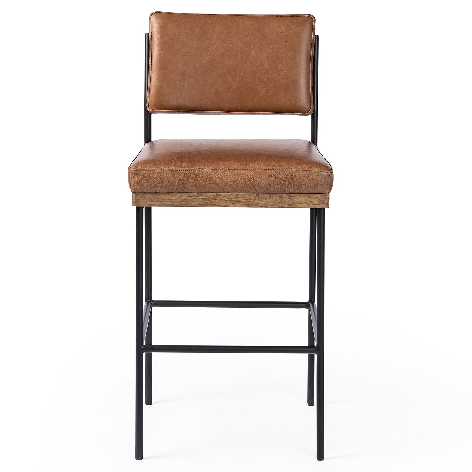 Four Hands Benton Leather Bar Stool Set of 2 - Final Sale