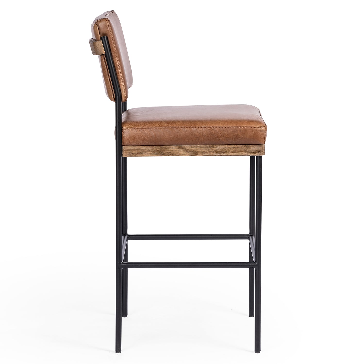 Four Hands Benton Leather Bar Stool Set of 2 - Final Sale