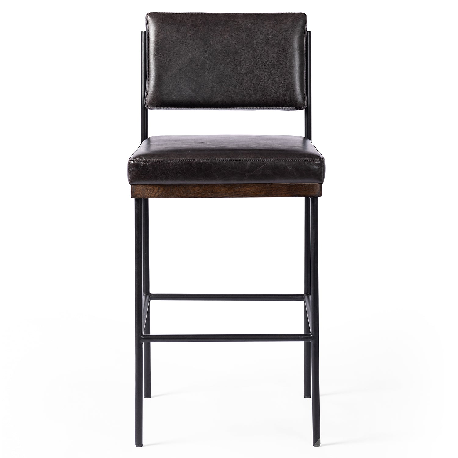 Four Hands Benton Leather Counter Stool Set of 2 - Final Sale