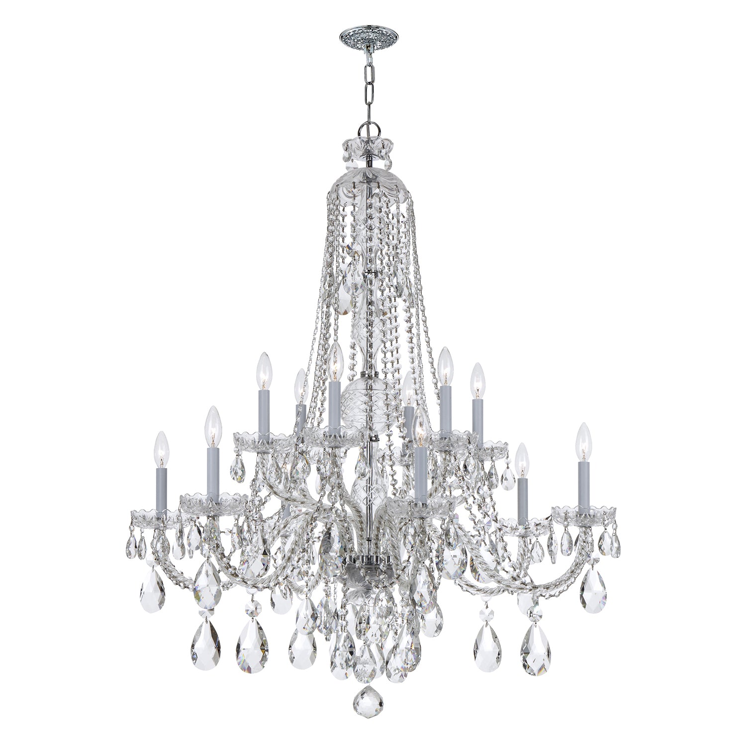 Crystorama Traditional Crystal 1112 12-Light Chandelier