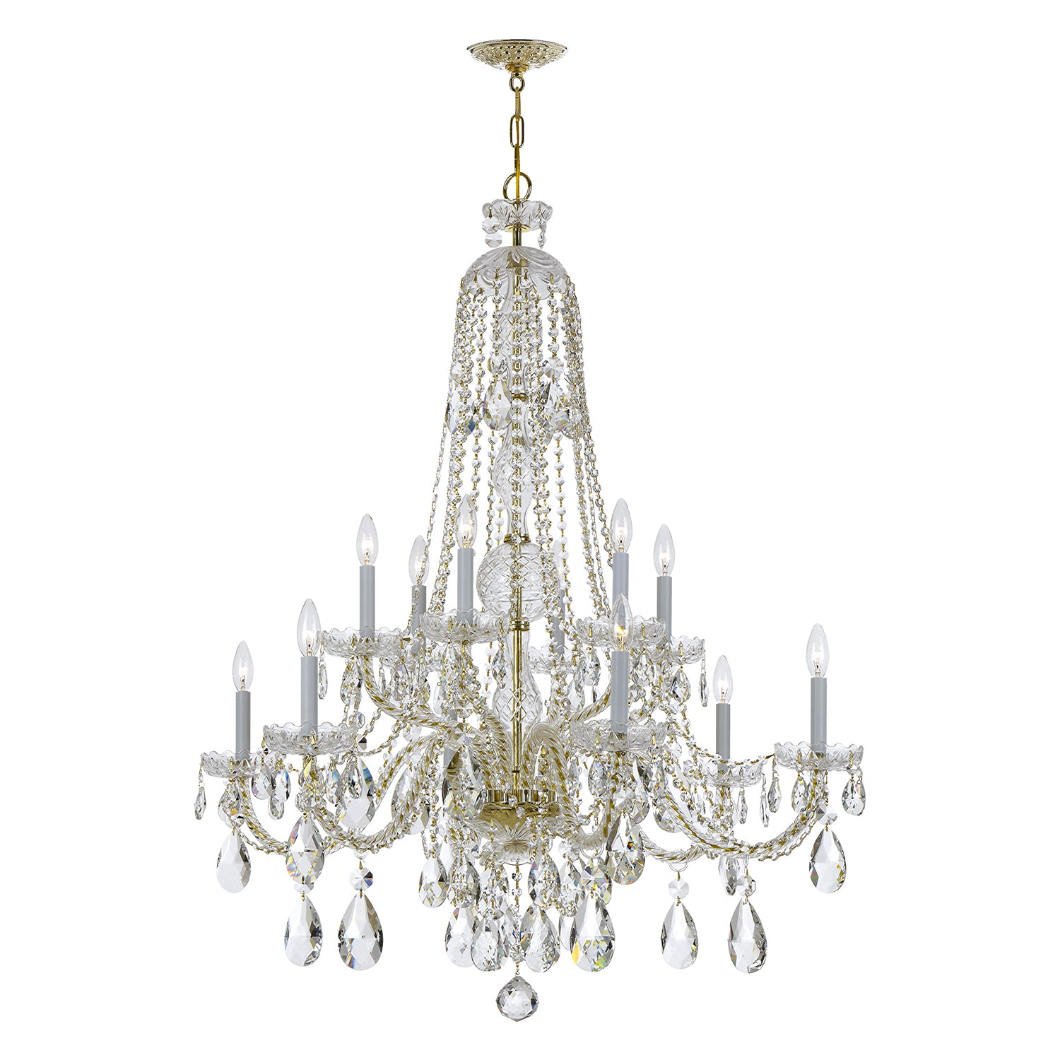 Crystorama Traditional Crystal 1112 12-Light Chandelier