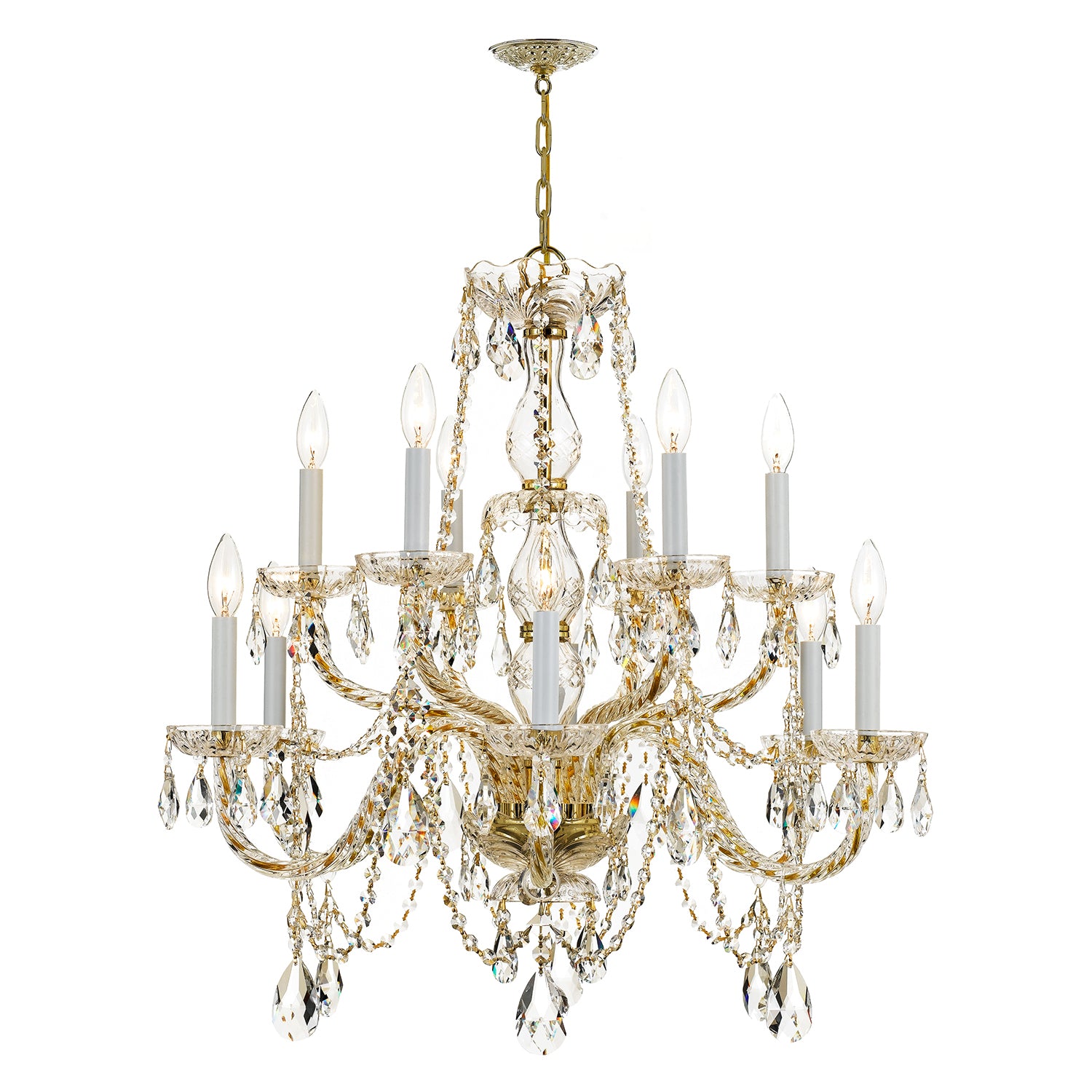 Crystorama Traditional Crystal 1135 12-Light Chandelier