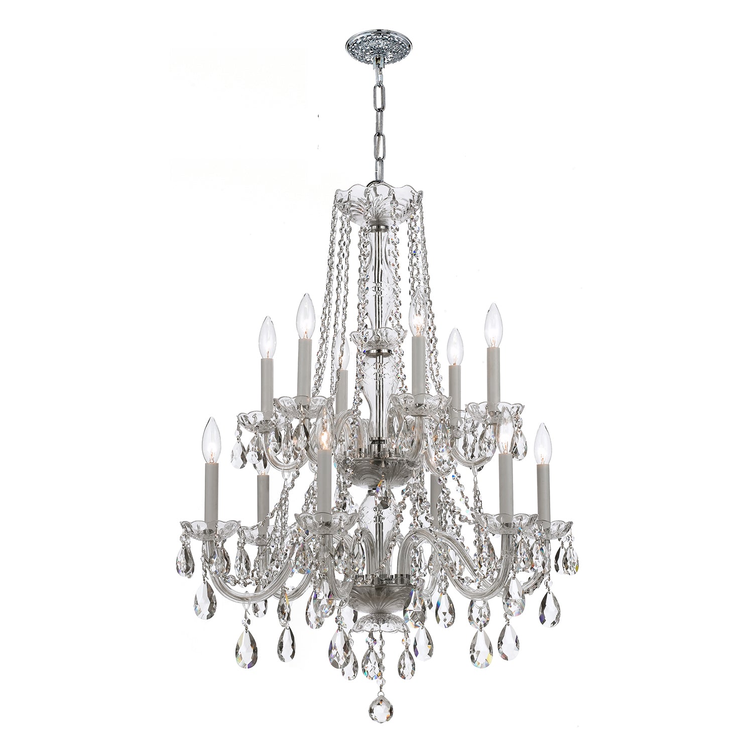 Crystorama Traditional Crystal 1137 12-Light Chandelier