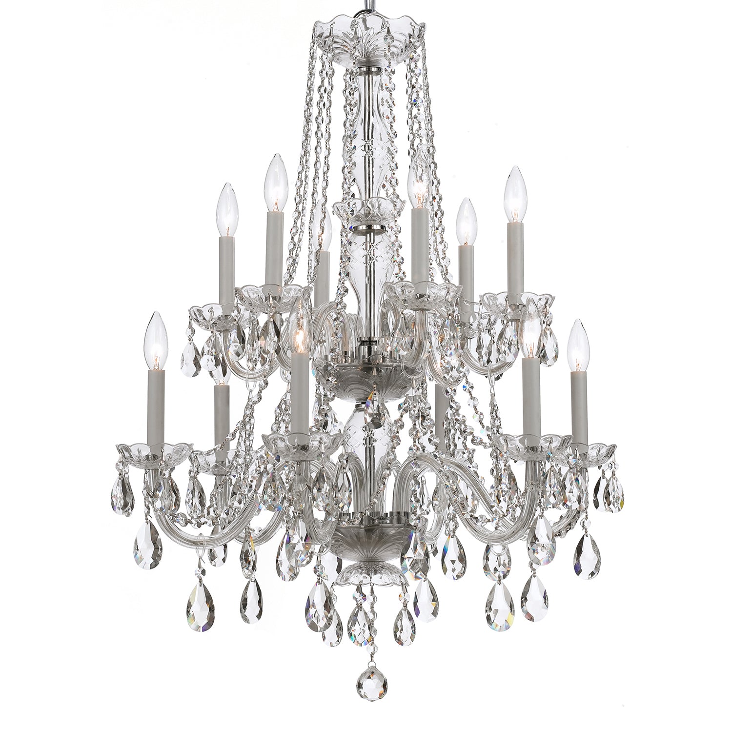 Crystorama Traditional Crystal 1137 12-Light Chandelier