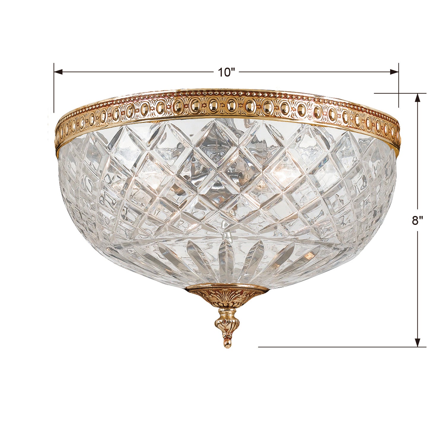 Crystorama Crystal 117 2-Light Flush Ceiling Mount