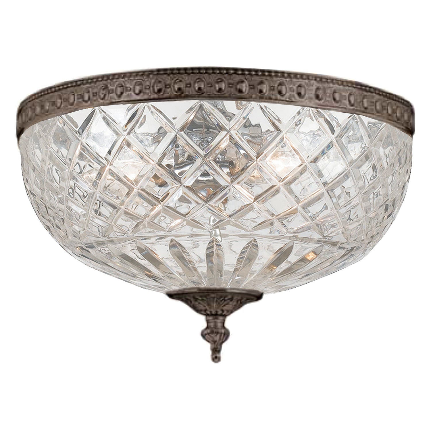 Crystorama Crystal 117 3-Light Flush Ceiling Mount