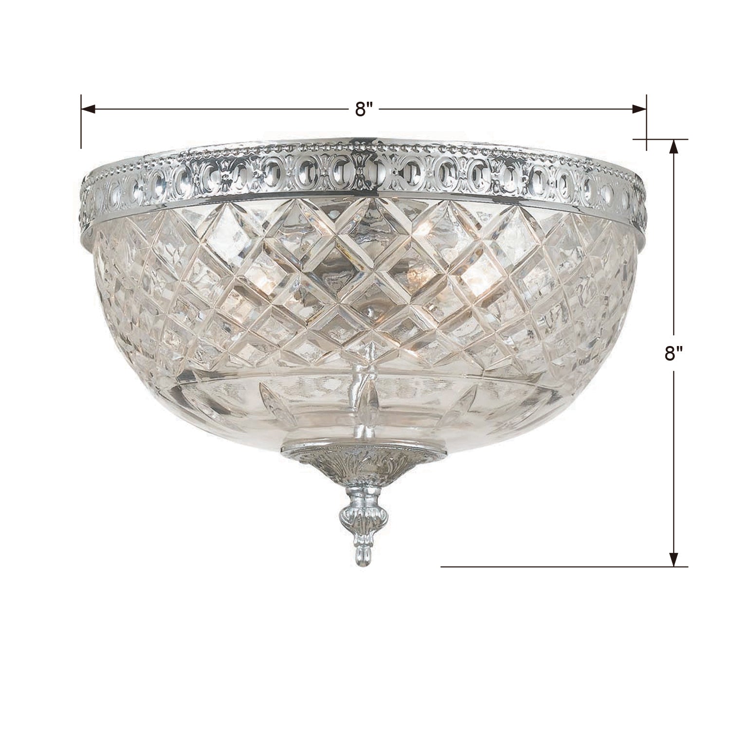 Crystorama Crystal 117 2-Light Flush Ceiling Mount