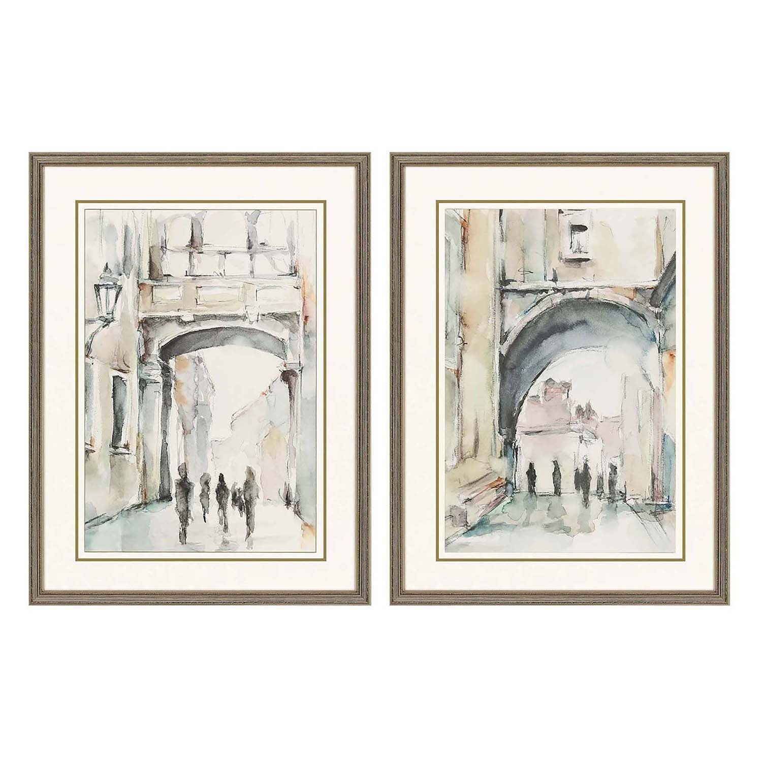Harper Watercolor Arches I Framed Art Set of 2