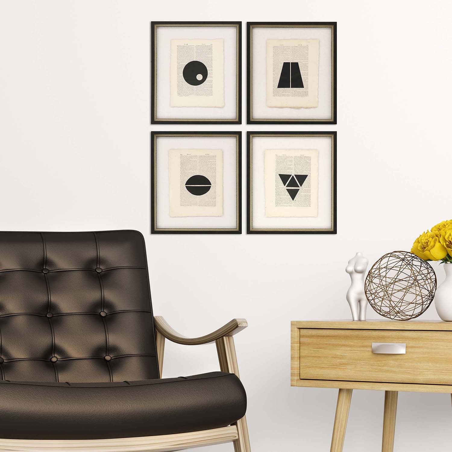 Burney Geometrics II Framed Art Set of 4