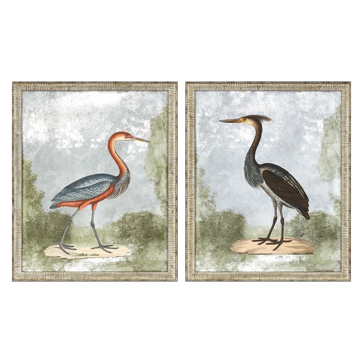 Inspire Studio Cranes II Framed Art Set of 2