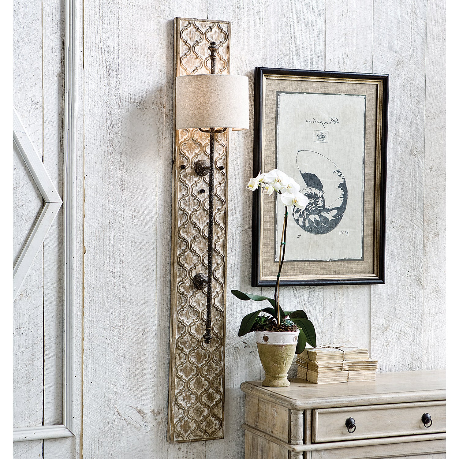 Regina Andrew Carved Panel Wall Sconce