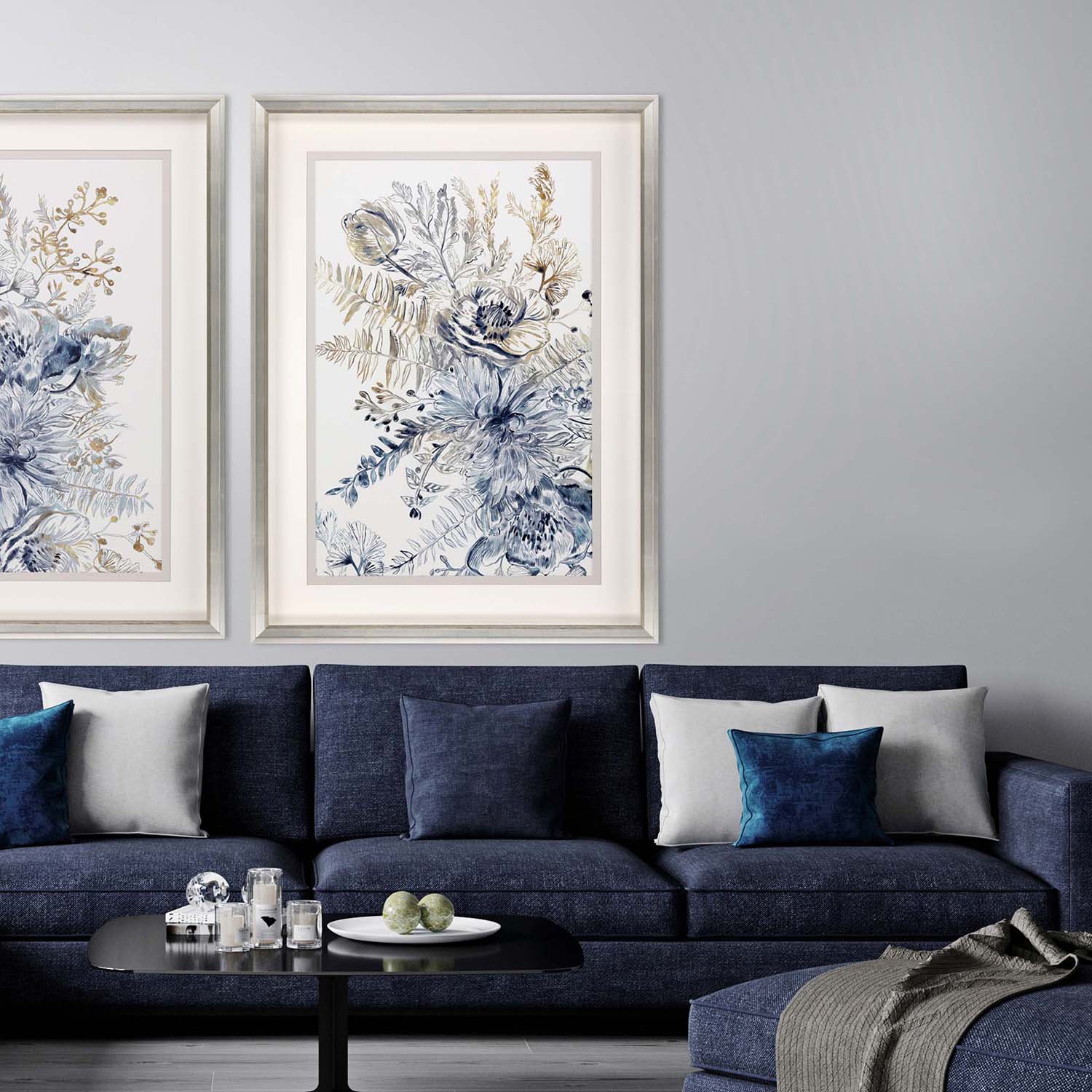 Woods Royal Blue II Framed Art