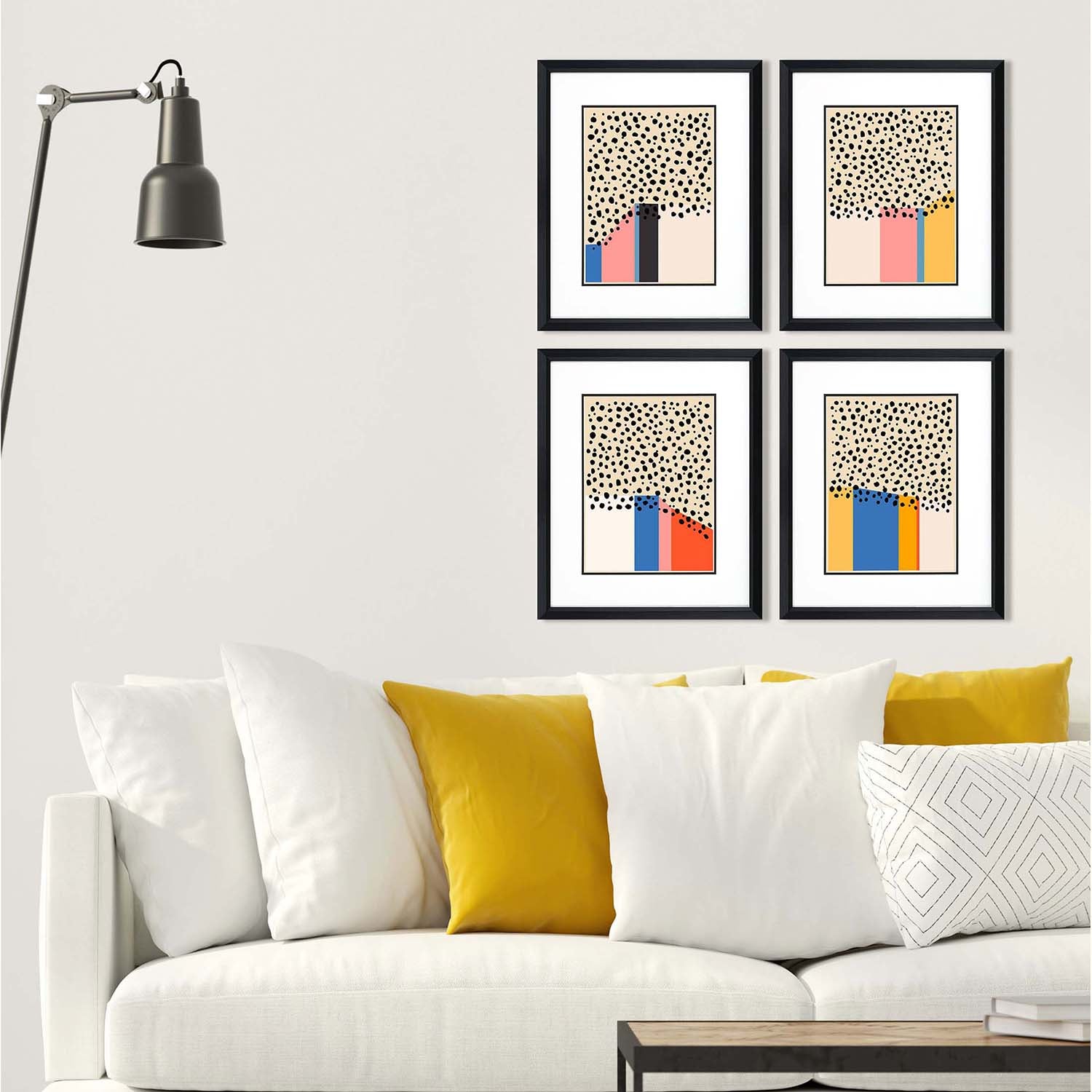 Wang Color Studies Framed Art Set of 4