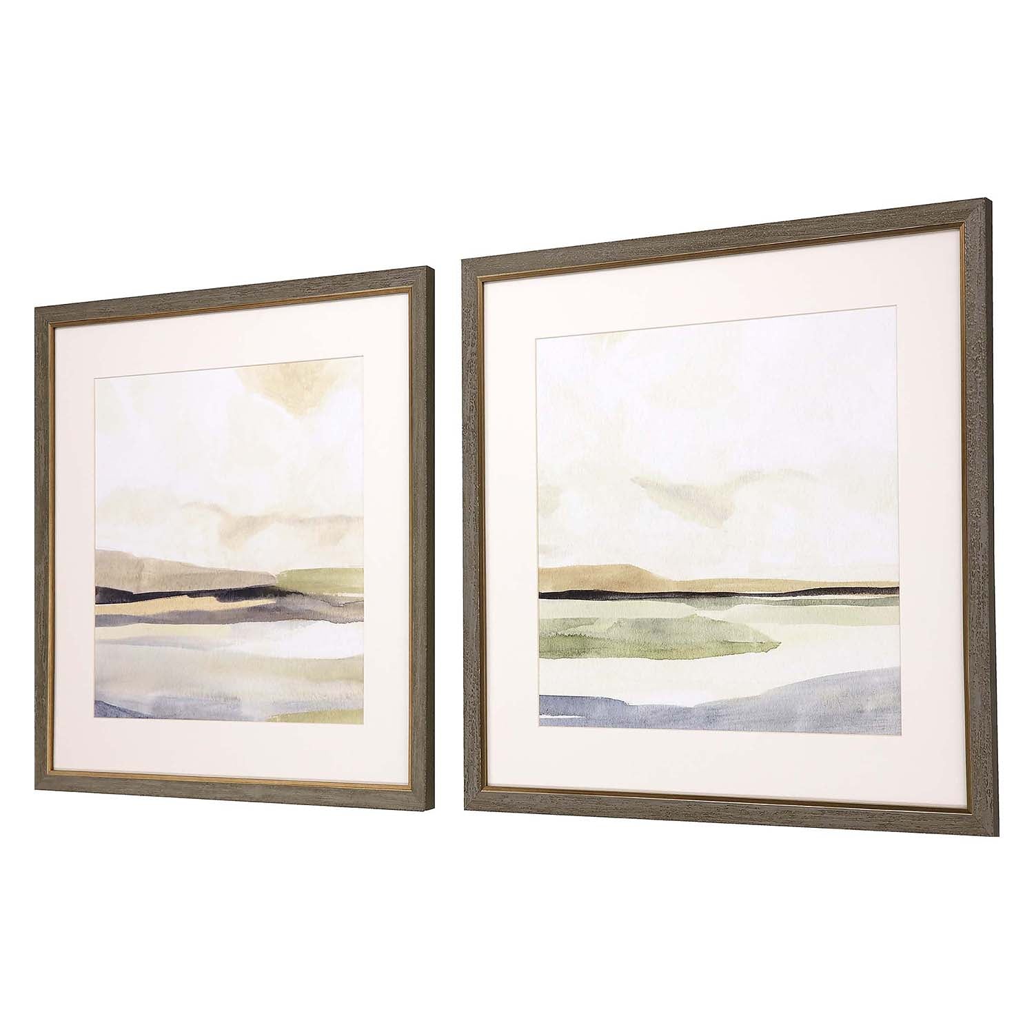 Warren Slate Horizon II Framed Art Set of 2