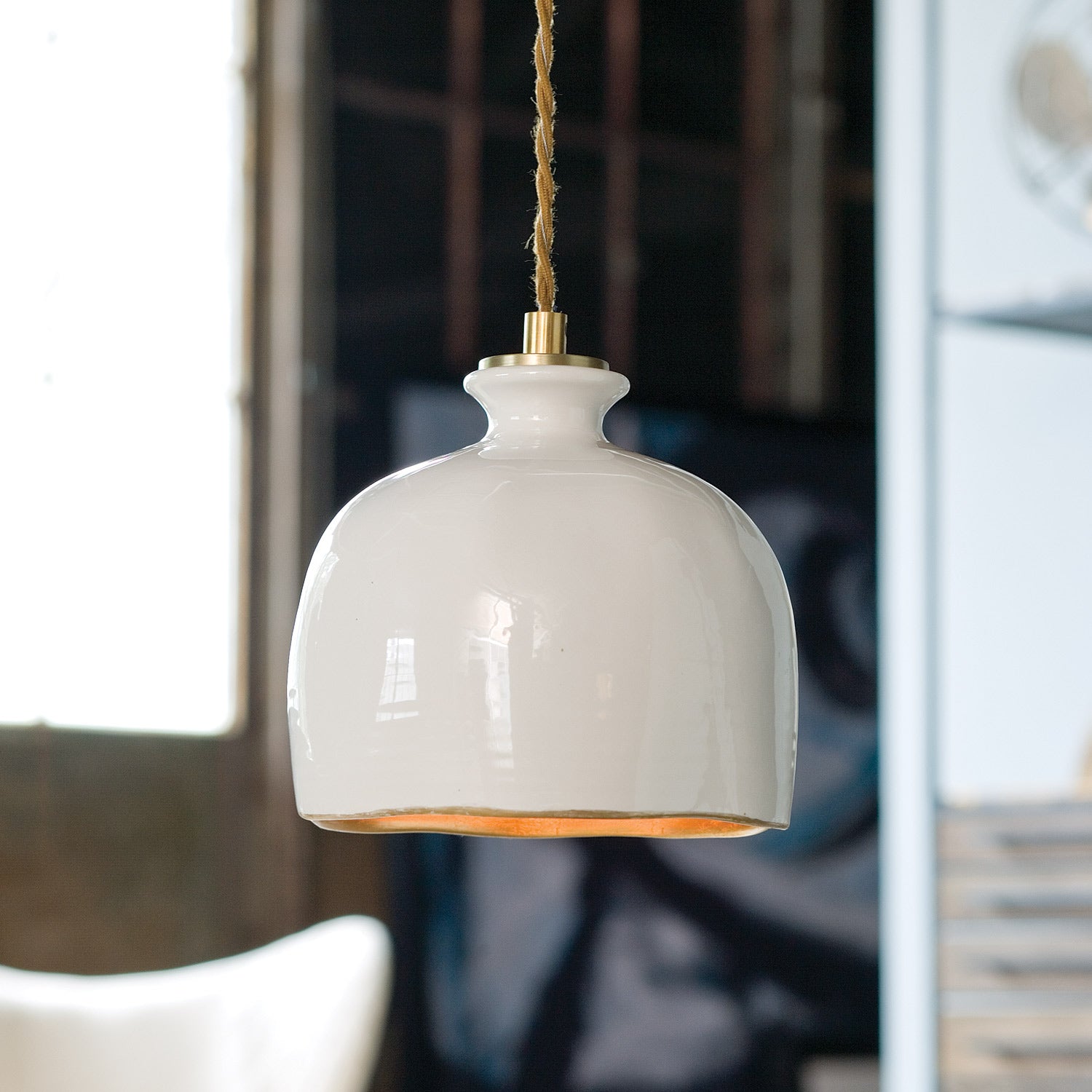 Regina Andrew Bianca Gloss White & Gold Pendant