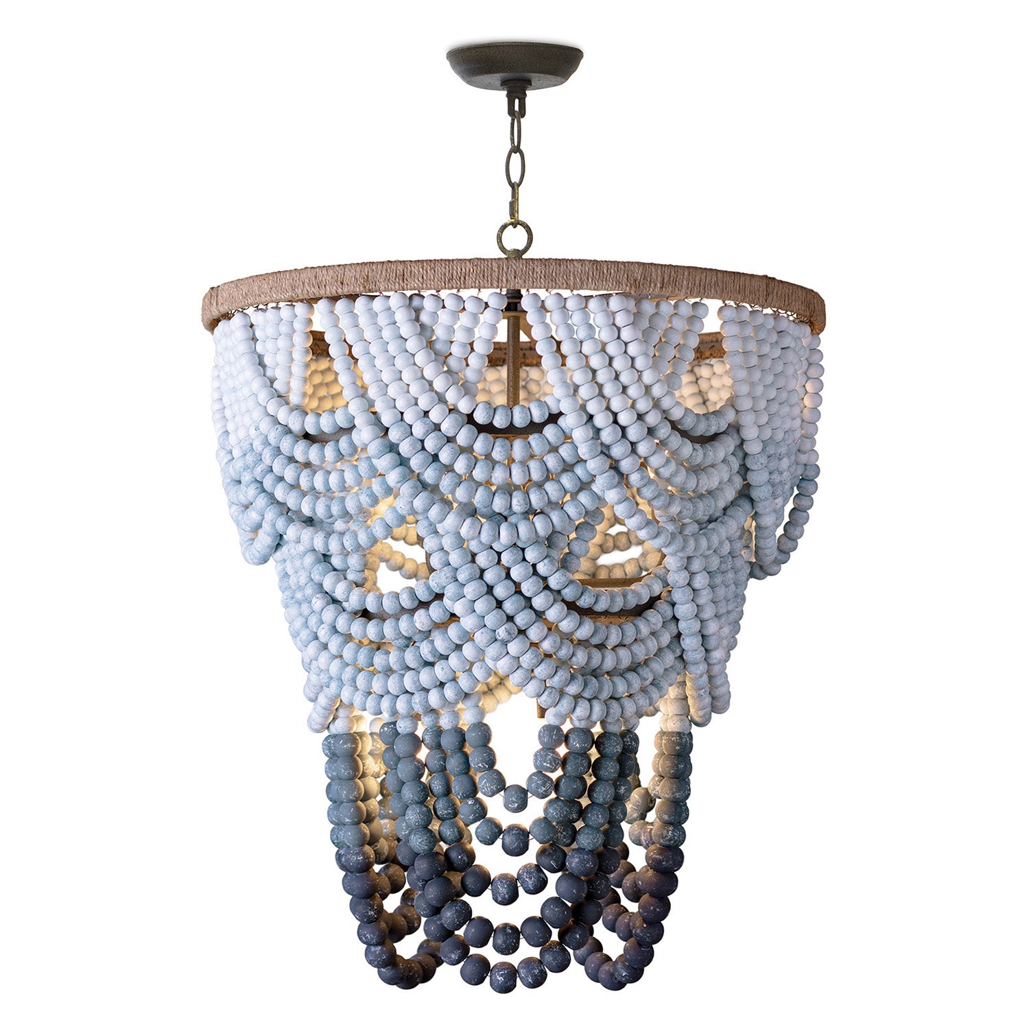 Regina Andrew Ombre Wood Bead Chandelier