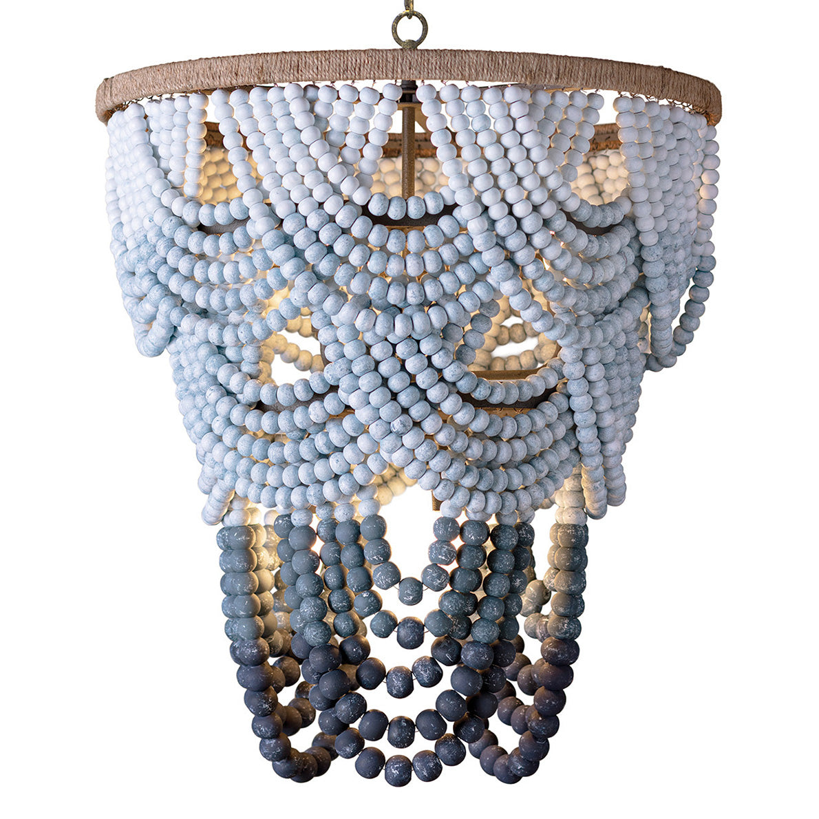 Regina Andrew Ombre Wood Bead Chandelier