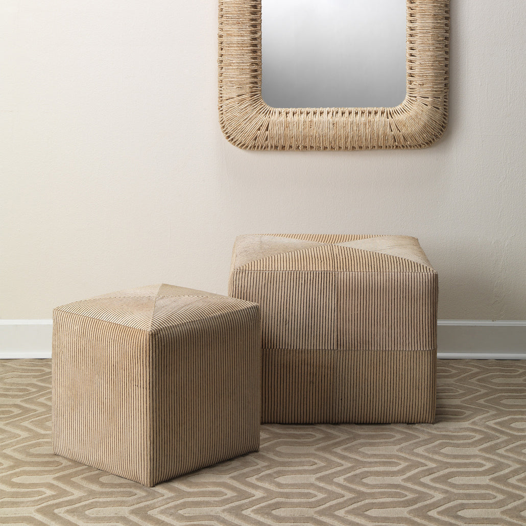 Jamie Young Pinstriped Ottoman