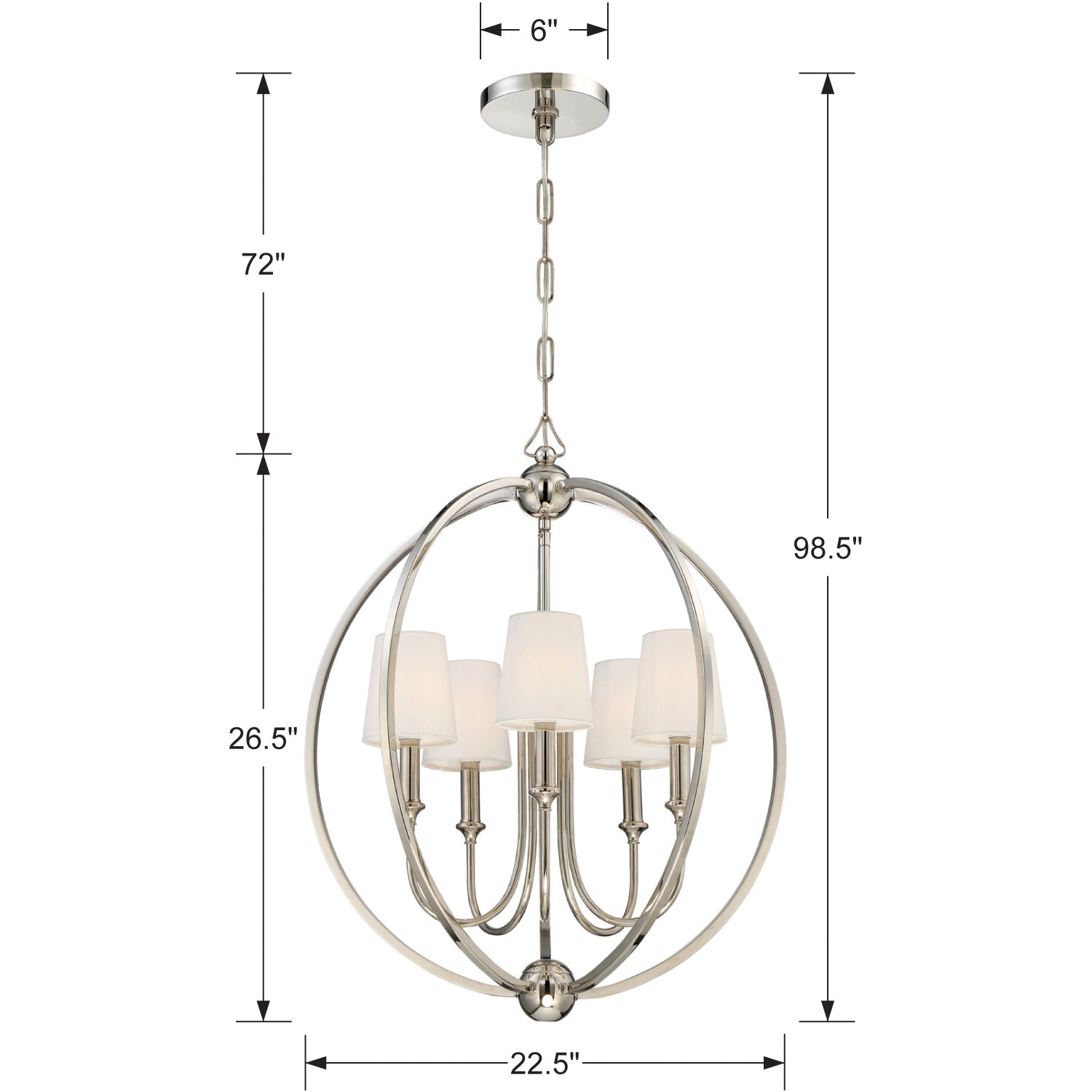 Libby Langdon For Crystorama Sylvan Shade 5-Light Chandelier