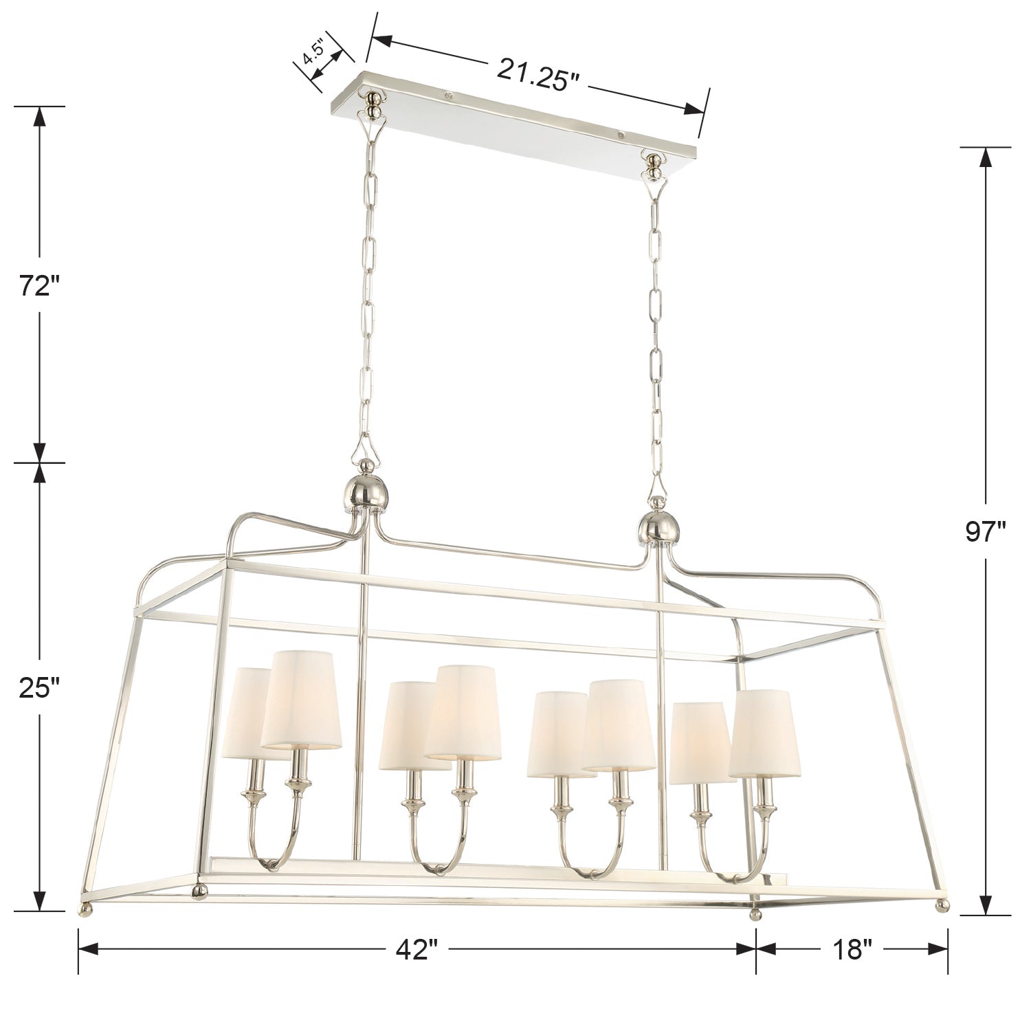 Libby Langdon For Crystorama Sylvan Linear Shade Chandelier