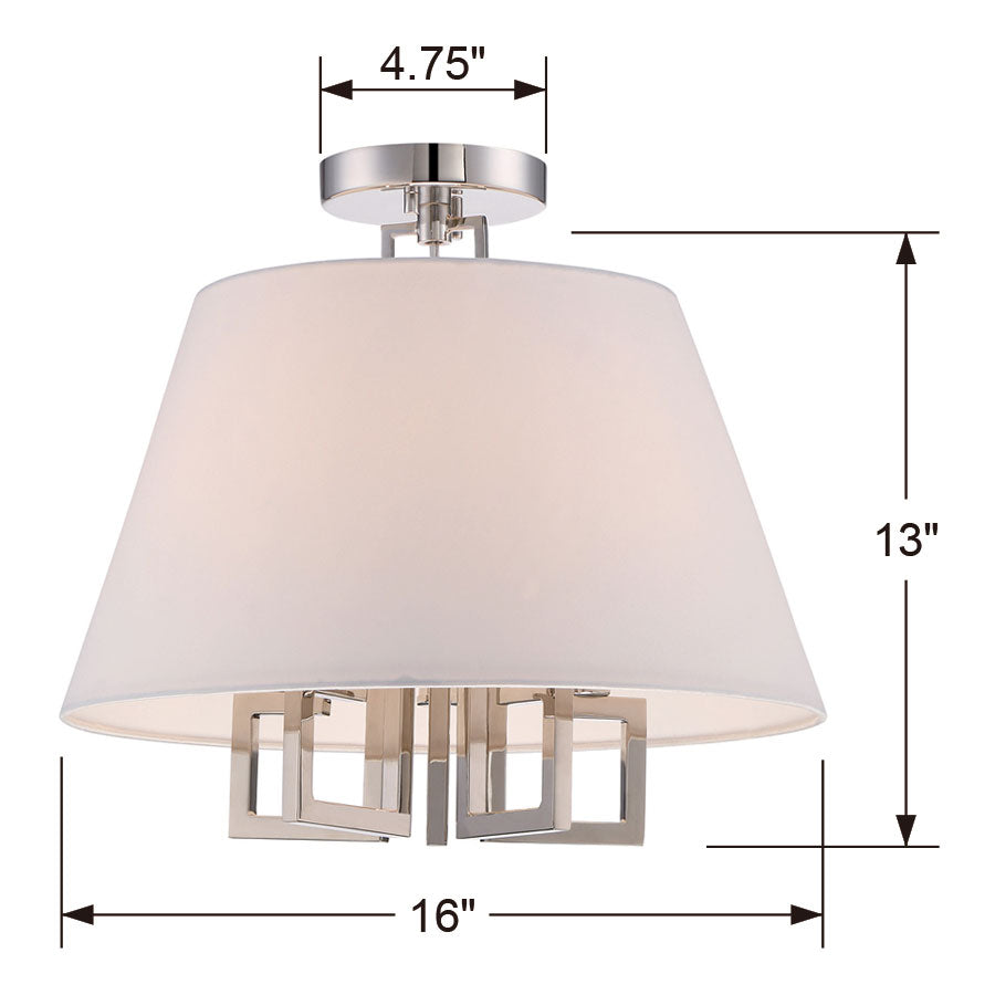 Libby Langdon for Crystorama Westwood Semi Flush Ceiling Mount