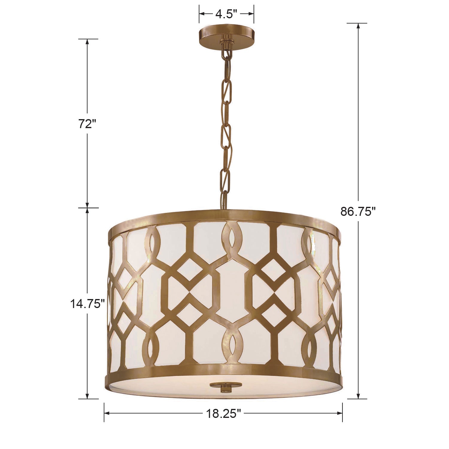 Libby Langdon for Crystorama 3-Light Jennings Chandelier